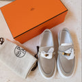 NEW Hermès Game Slip-On Sneaker Beige Esquisse Size 38 Full Set
