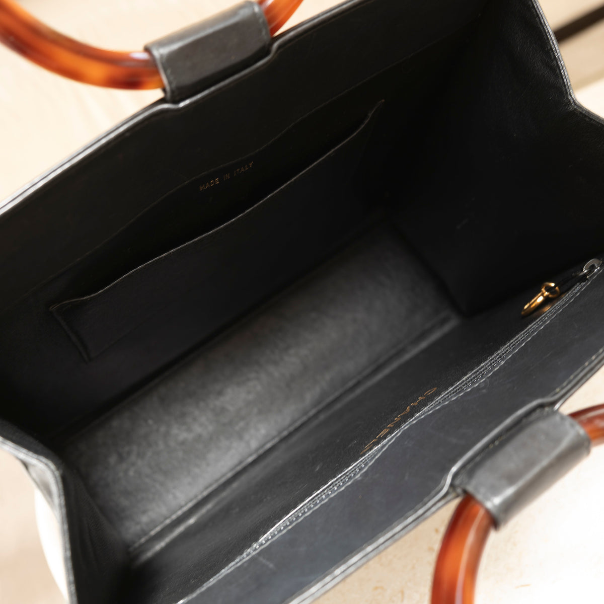 CHANEL Rare Vintage Tortoiseshell Ring Handle Bag 1997-1999