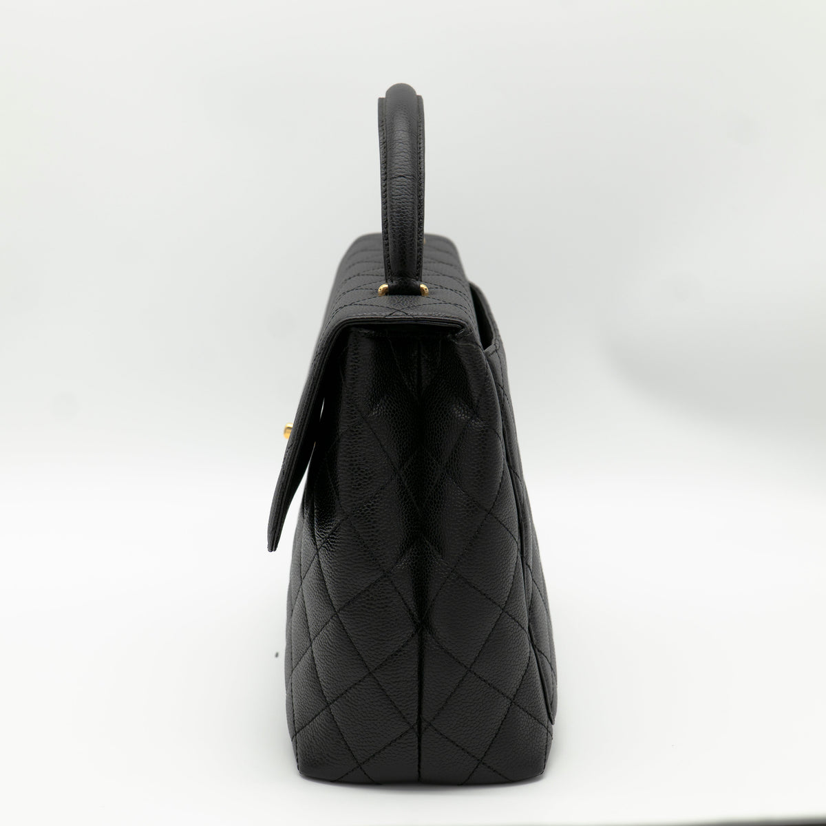 CHANEL Vintage Caviar Jumbo Kelly Flap 24K Gold Hardware A12397