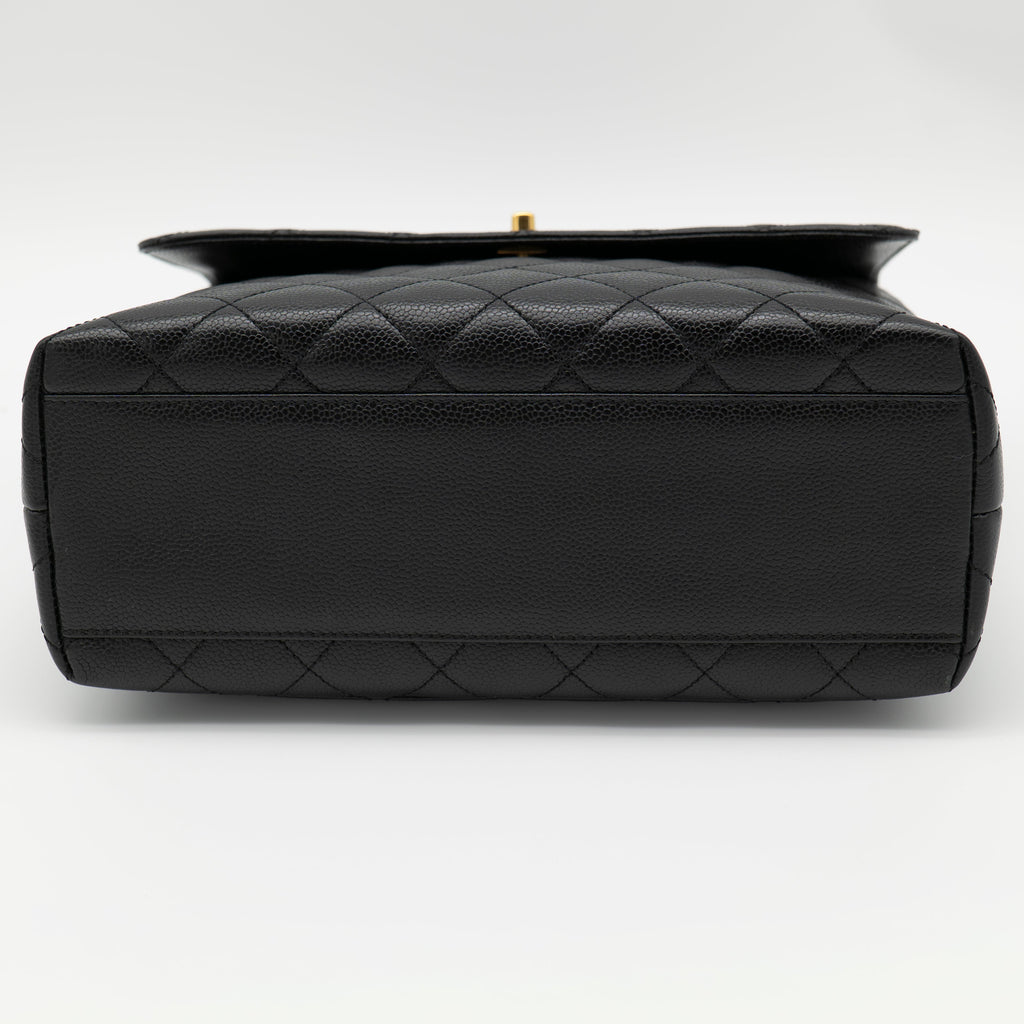 CHANEL Vintage Caviar Jumbo Kelly Flap 24K Gold Hardware A12397