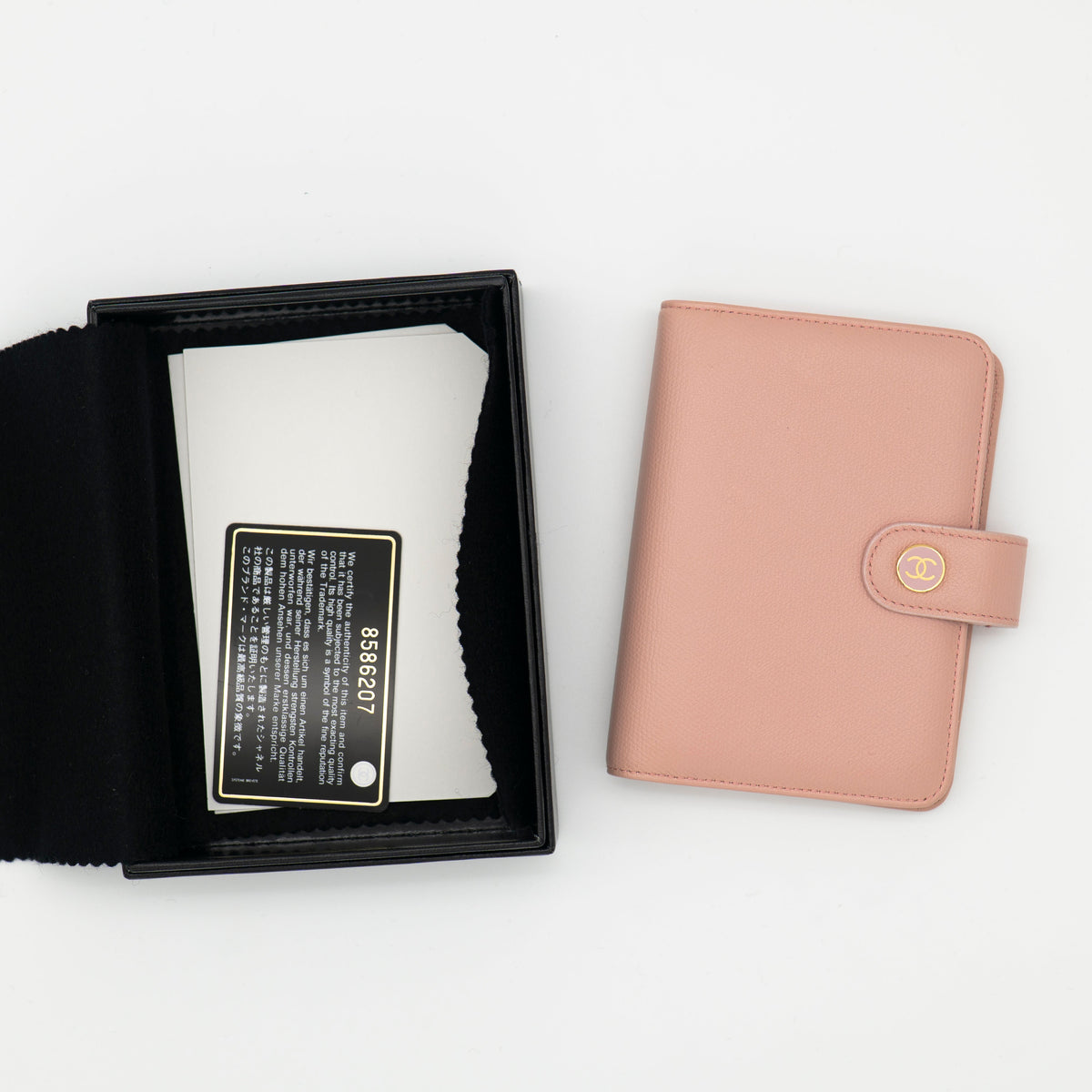 CHANEL Vintage Pink CC Button Pocket Agenda Cover