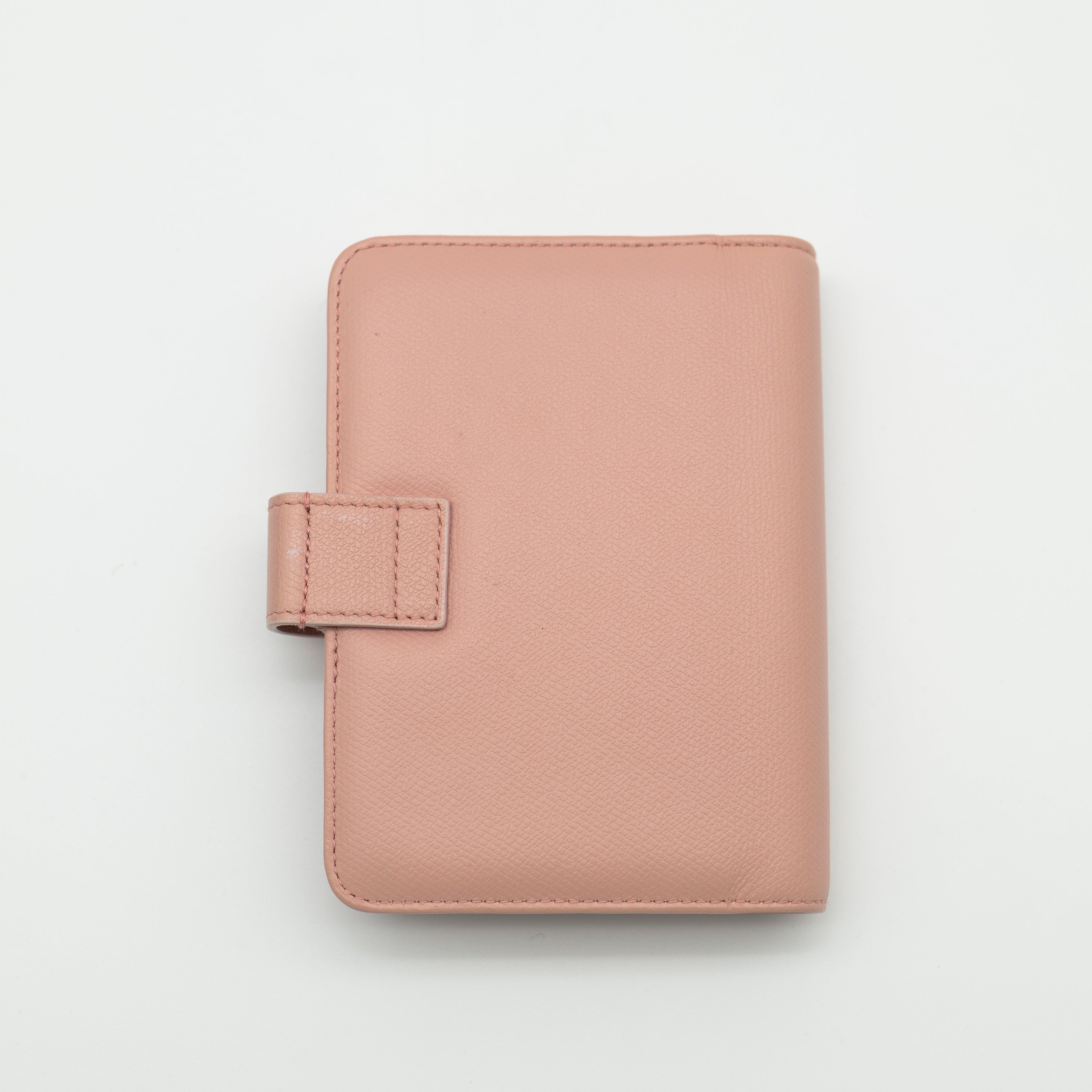 CHANEL Vintage Pink CC Button Pocket Agenda Cover