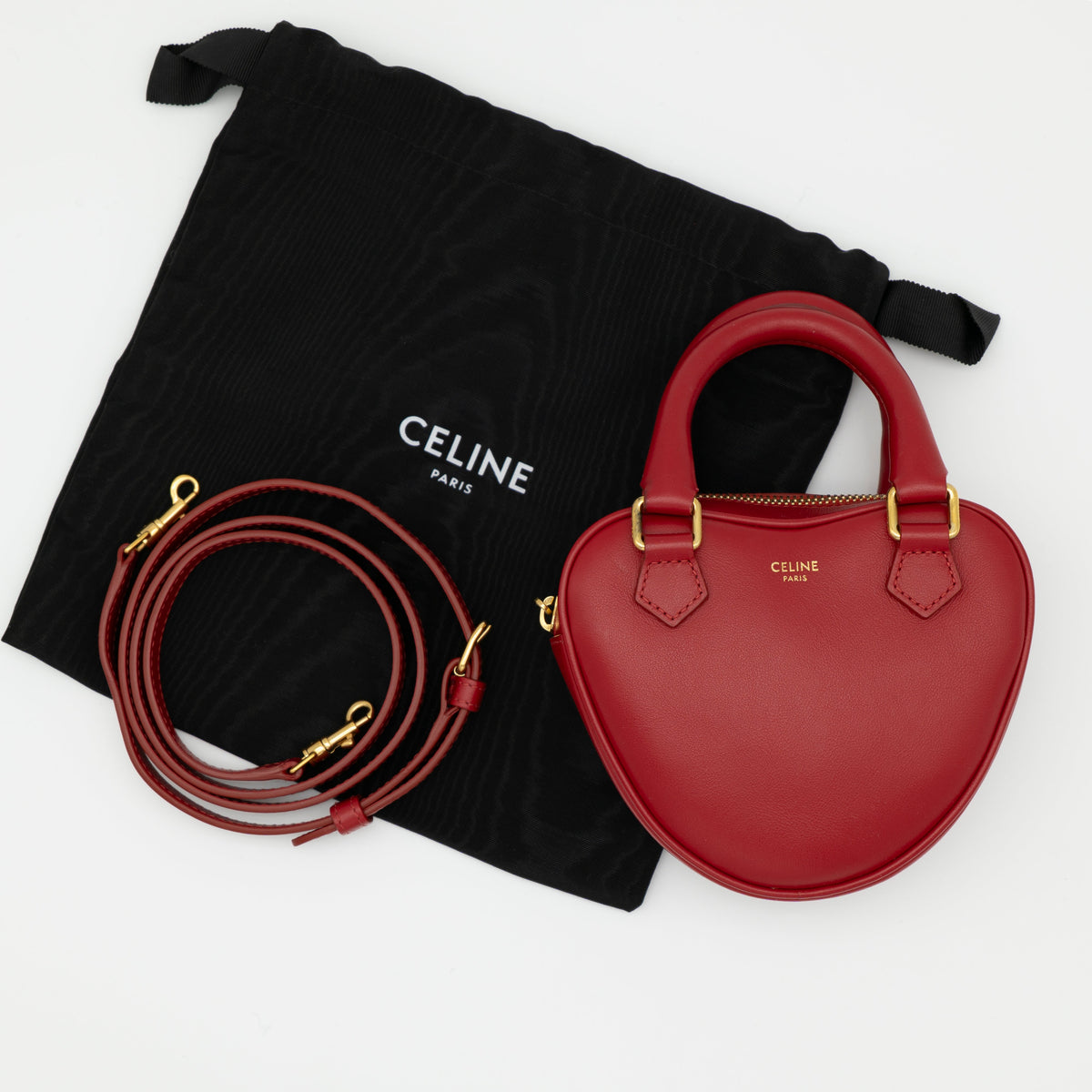 Celine Valentine's Day Limited Edition Medium Heart Top Handle Micro Bag