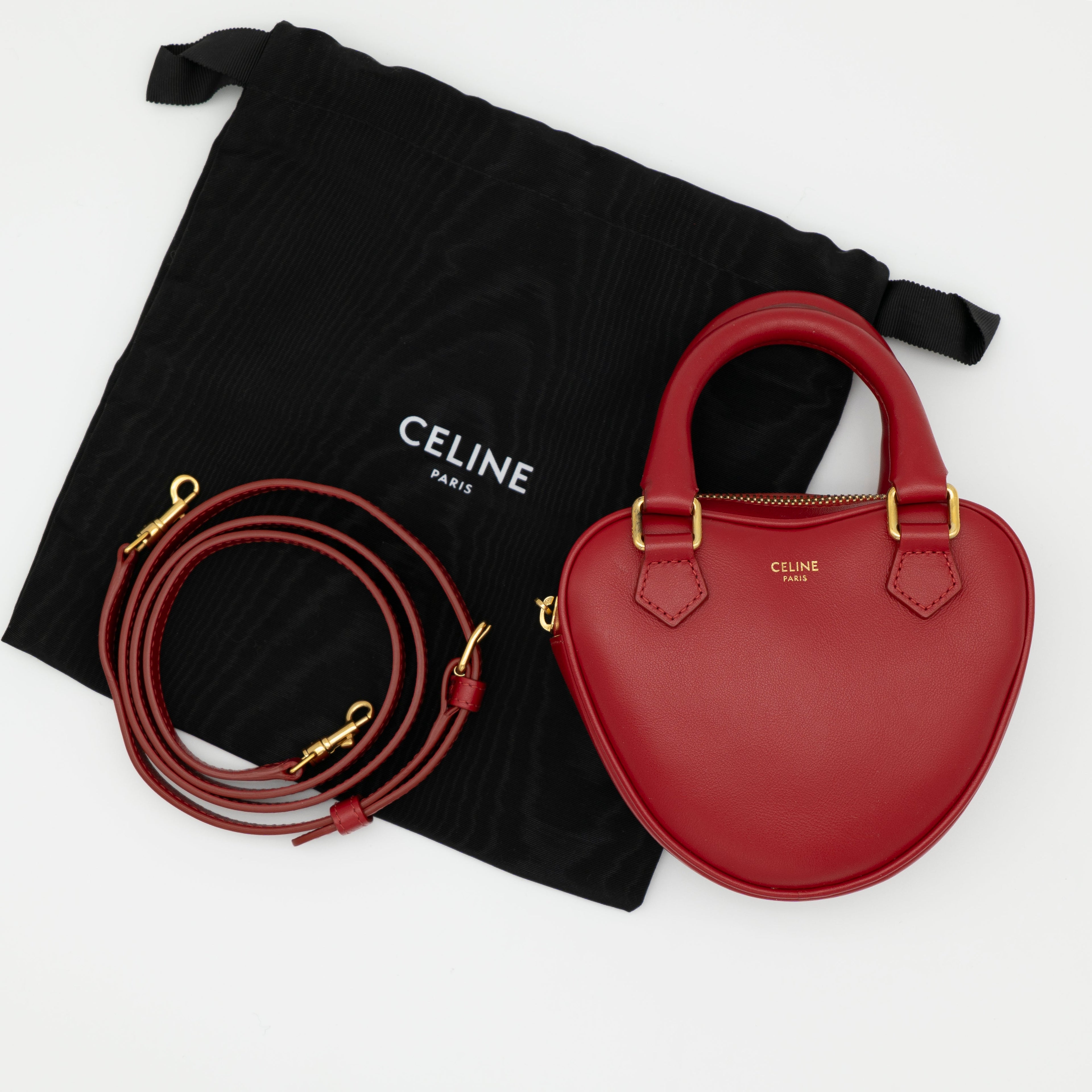 Celine Valentine's Day Limited Edition Medium Heart Top Handle Micro Bag