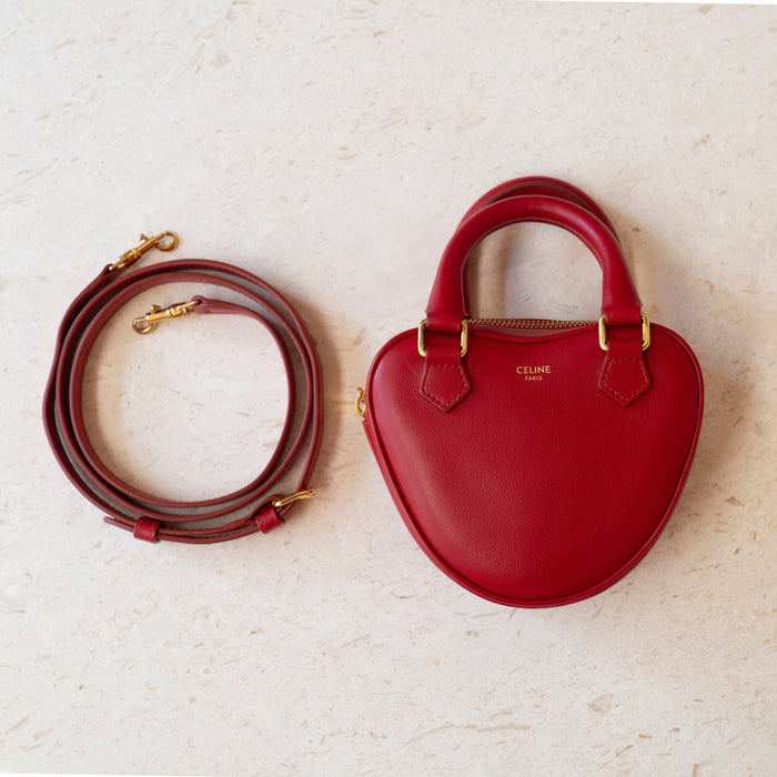 Celine Valentine's Day Limited Edition Medium Heart Top Handle Micro Bag
