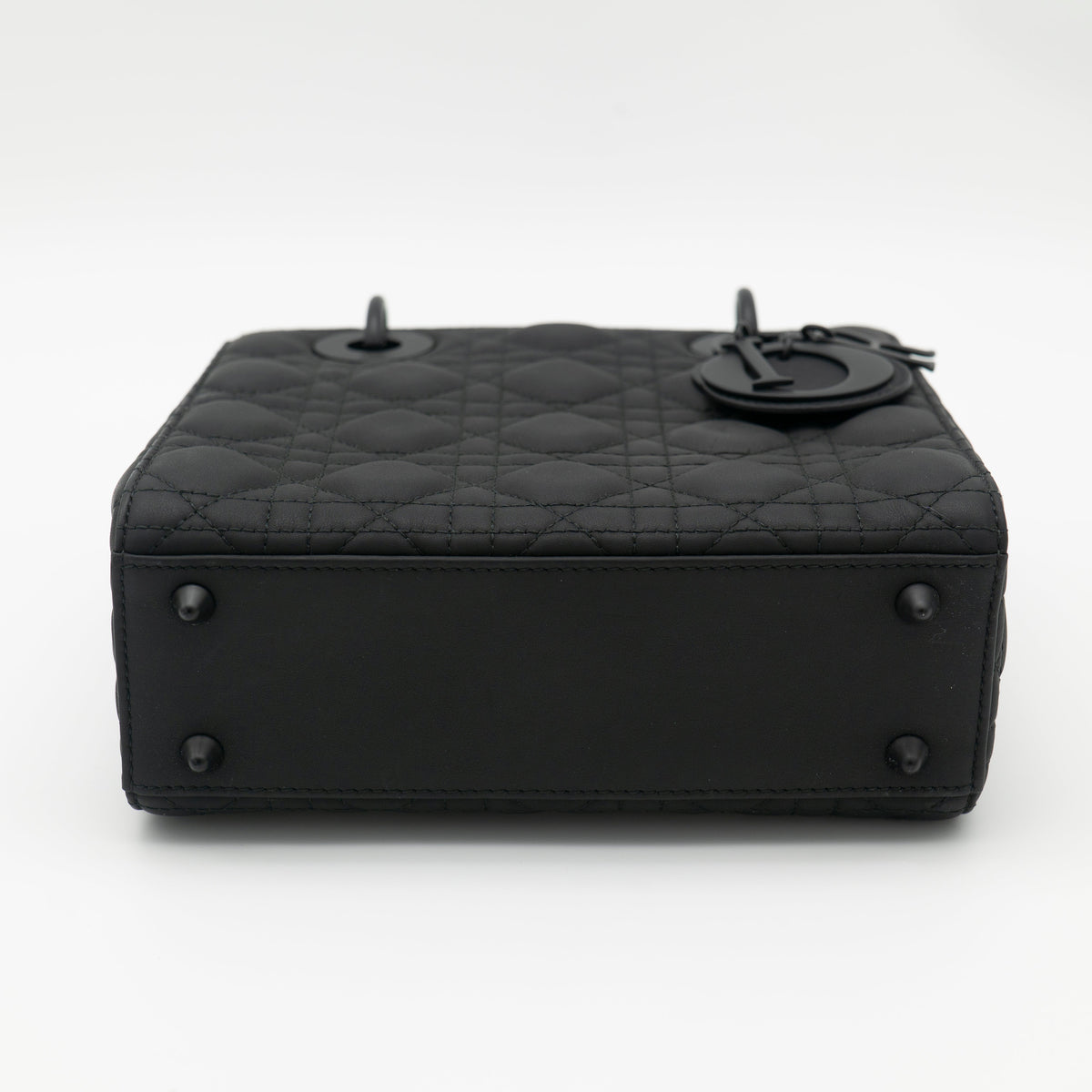 Christian Dior Black Ultramatte Small Lady Dior My ABCDior Bag