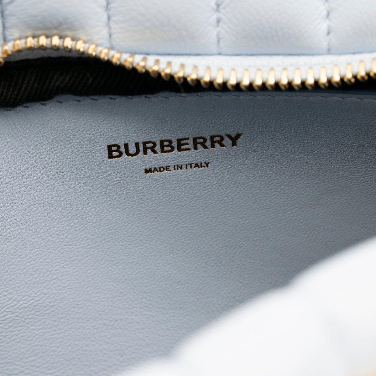 Burberry Soft Lola 2-Way Clutch with Strap Baby Blue