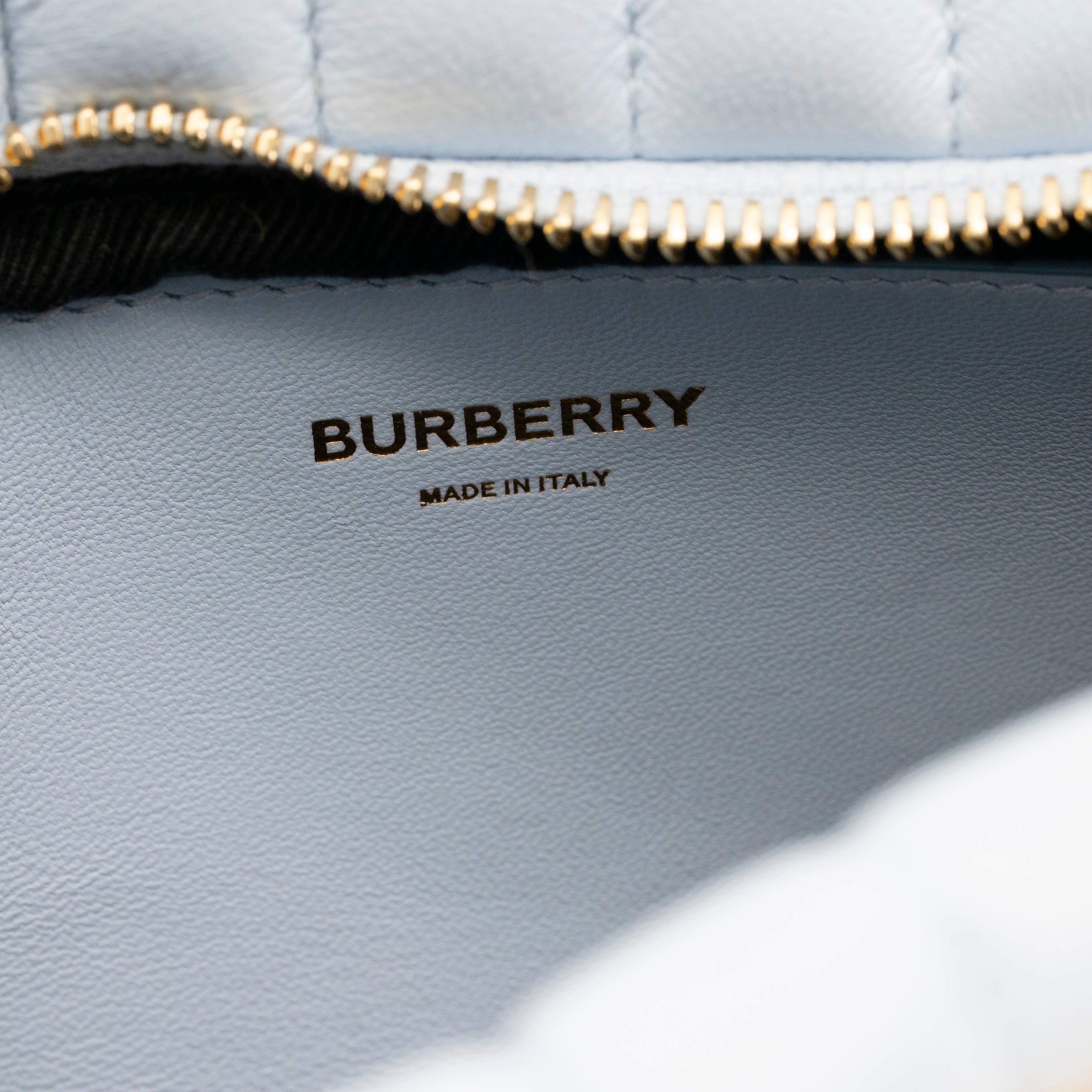 Burberry Soft Lola 2-Way Clutch with Strap Baby Blue