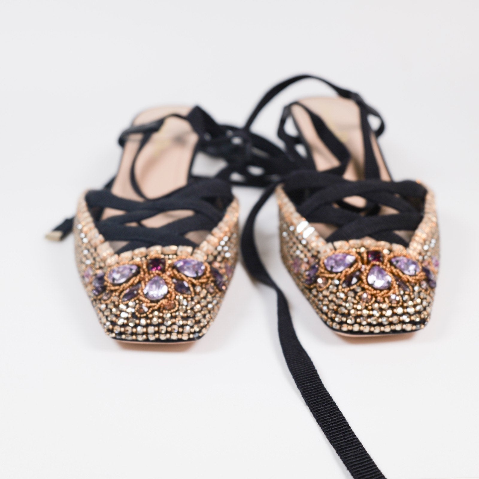 Christian Dior Ultra-Rare FW23 Crystal Embellished D-Envol Lace-Up Pump EU 36