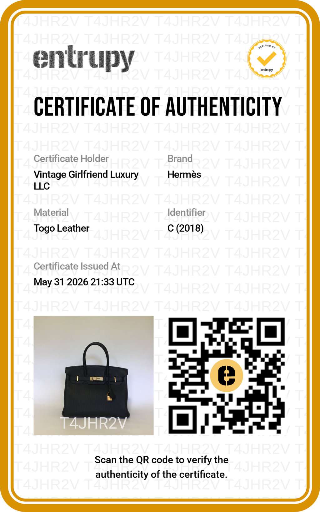 NEW Hermès Birkin 30 Noir Togo Gold Hardware C Stamp