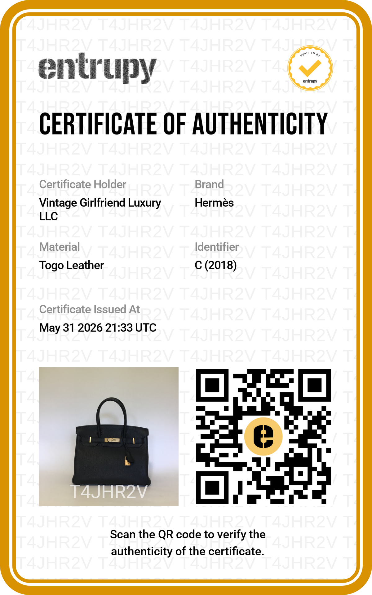 NEW Hermès Birkin 30 Noir Togo Gold Hardware C Stamp