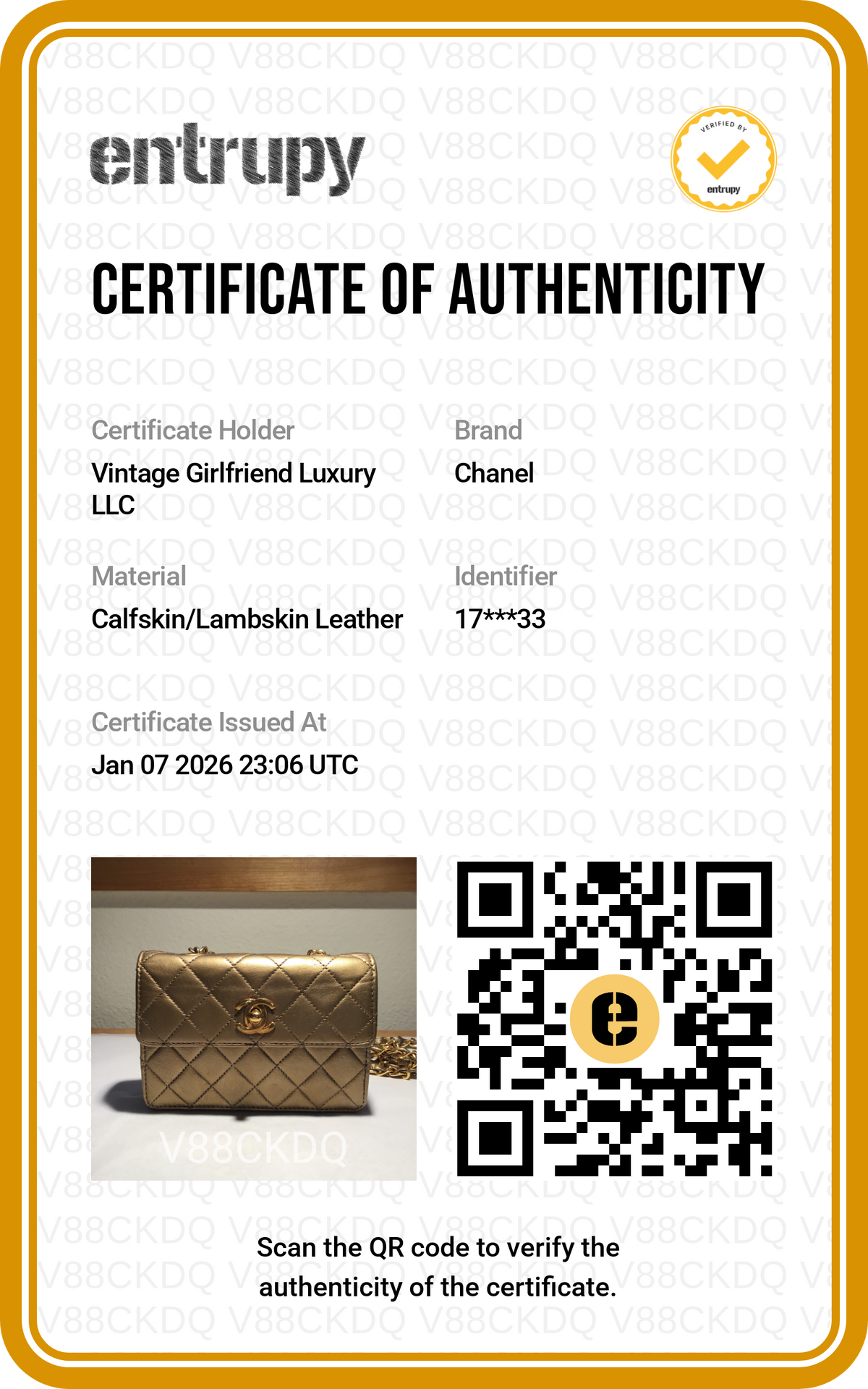 CHANEL Vintage Metallic Gold Extra-Mini Half Flap Bag Lambskin 24K GHW