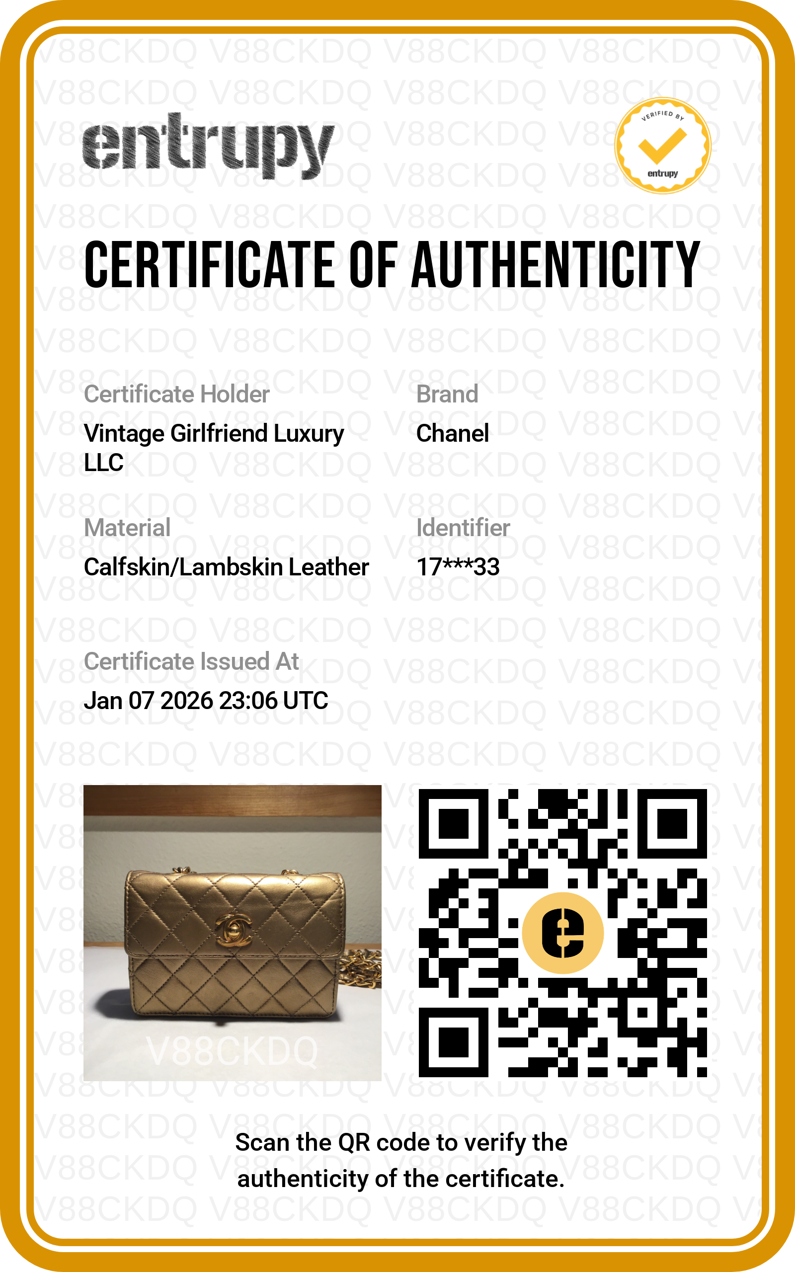 CHANEL Vintage Metallic Gold Extra-Mini Half Flap Bag Lambskin 24K GHW