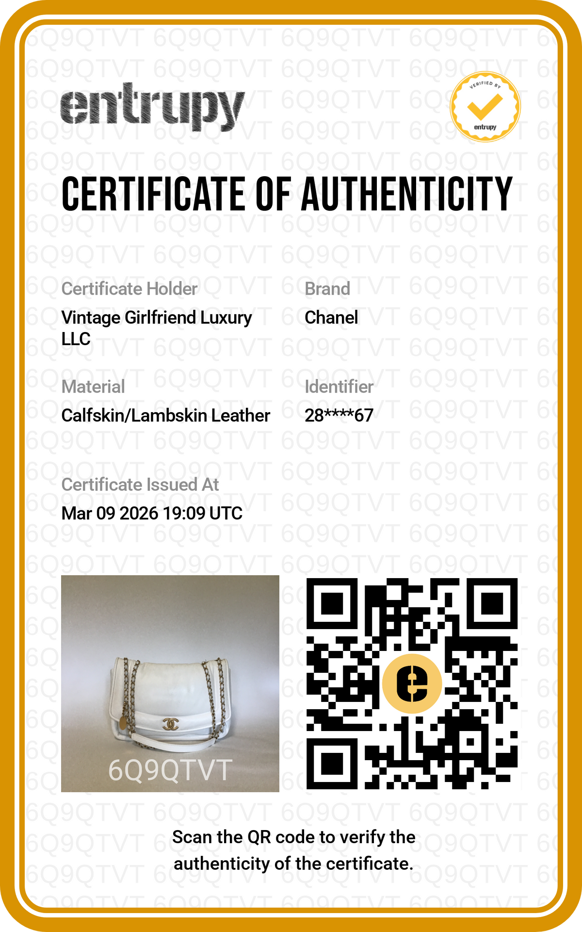 CHANEL White Lambskin Puffy Diana Flap Bag