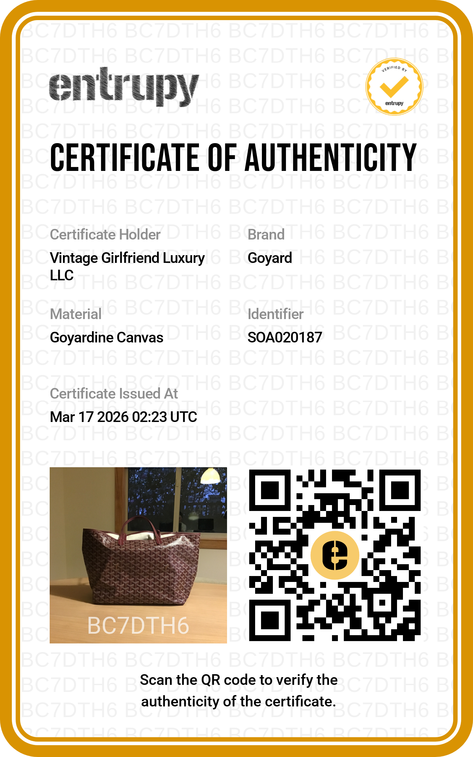 Goyard Goyardine Saint Louis PM Burgundy