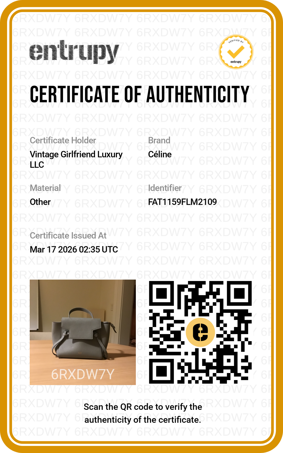 Celine Nano Belt Bag Grained Calfskin Gray