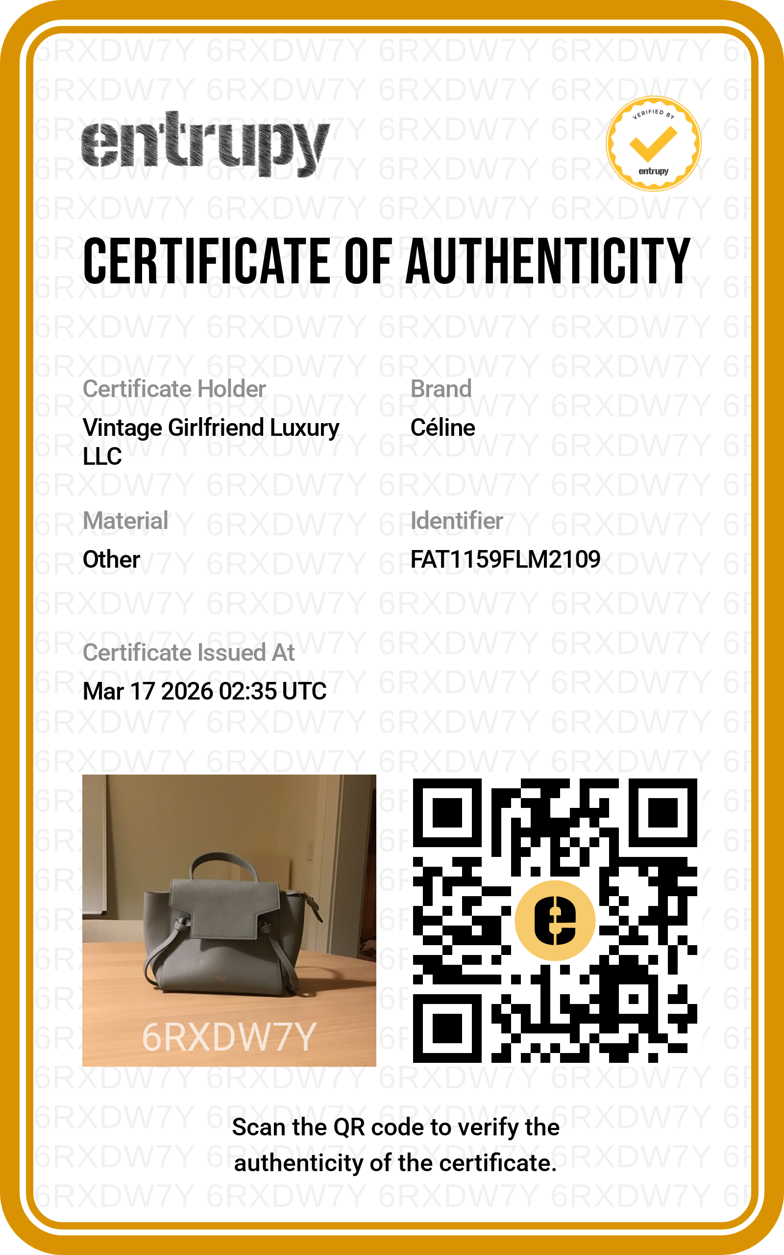 Celine Nano Belt Bag Grained Calfskin Gray