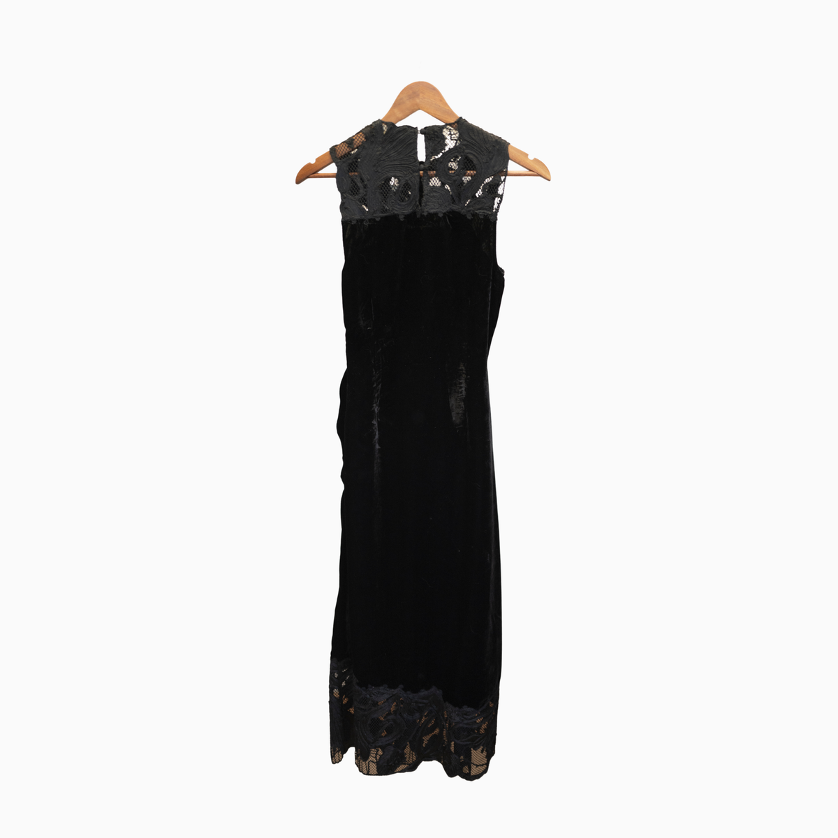 Ulla Johnson Rosaria Ruched Lace-Trimmed Velvet Midi Dress US 00