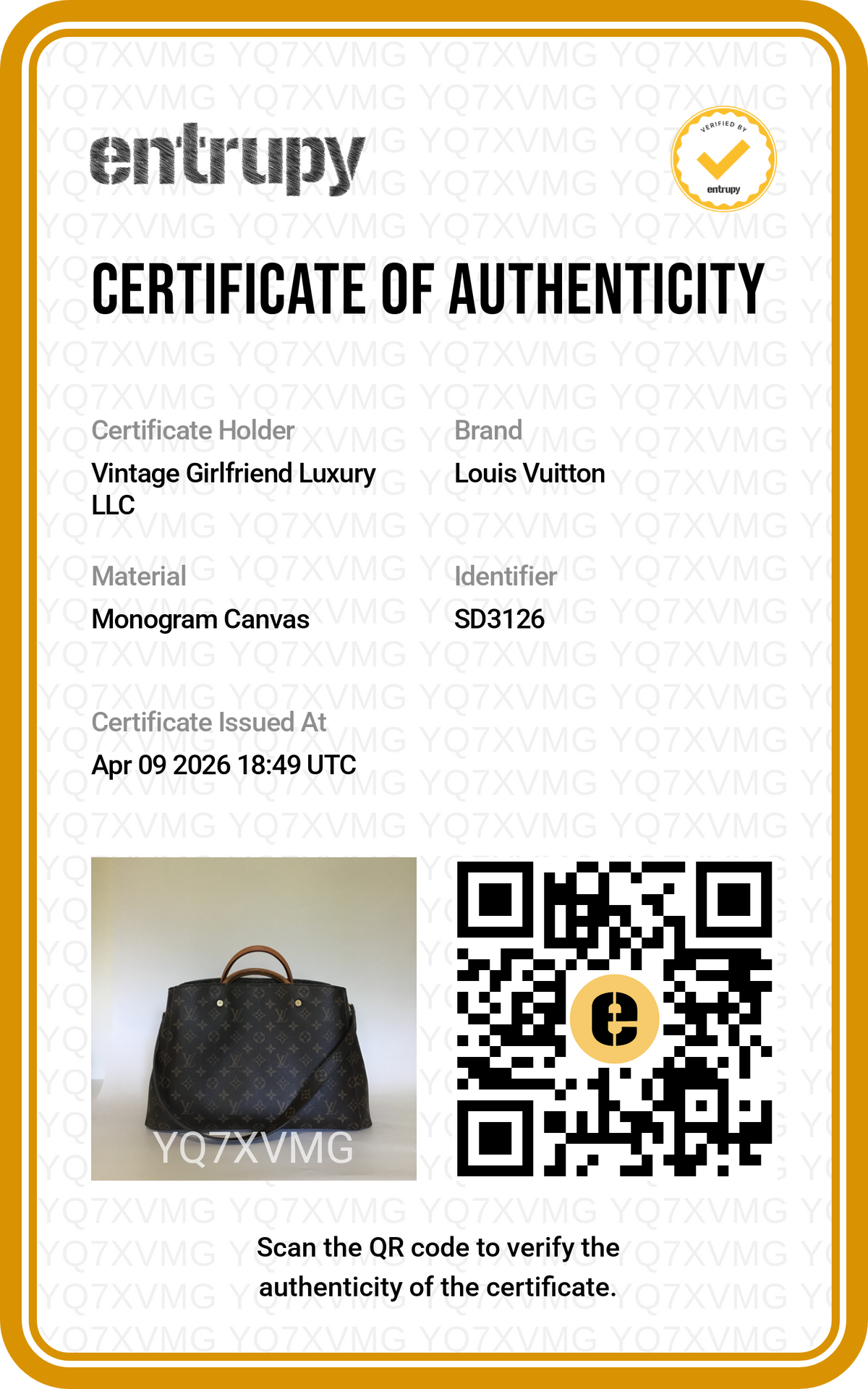 Louis Vuitton Monogram Montaigne GM M41056