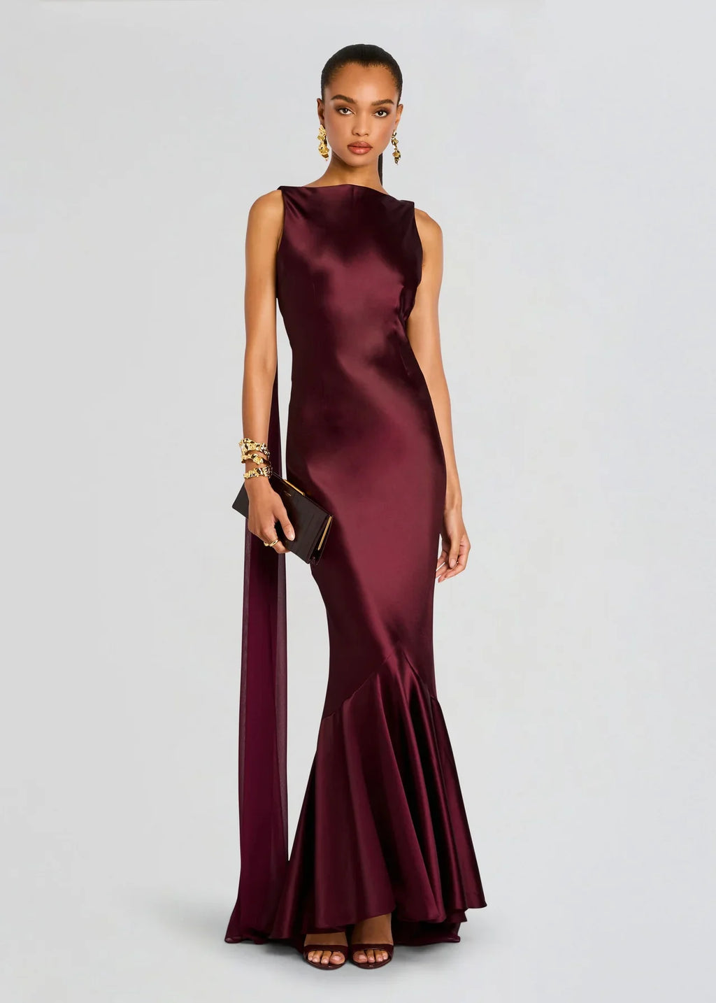 Retrofête Julia Dress in Port Size XXS