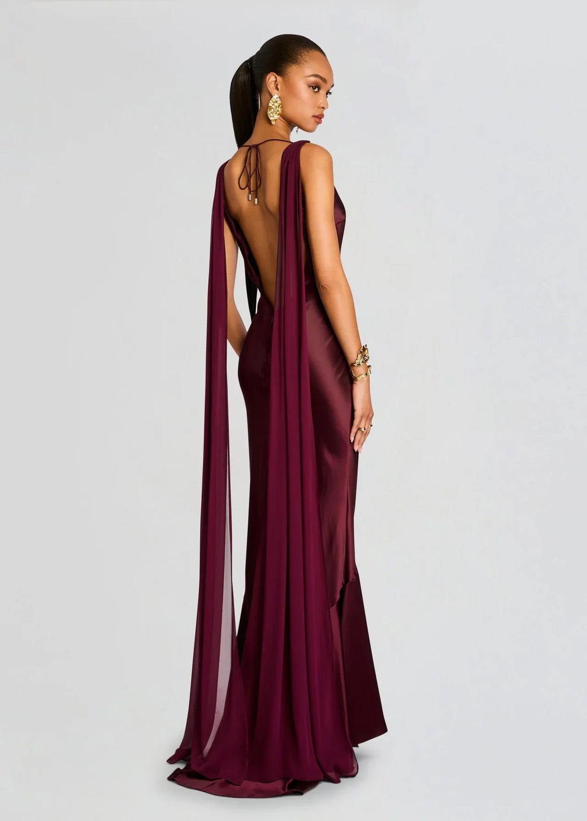 Retrofête Julia Dress in Port Size XXS