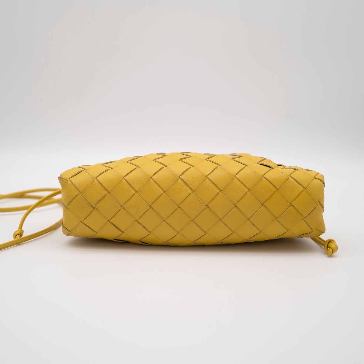 Bottega Veneta The Pouch Mini Intrecciato Nappa Yellow