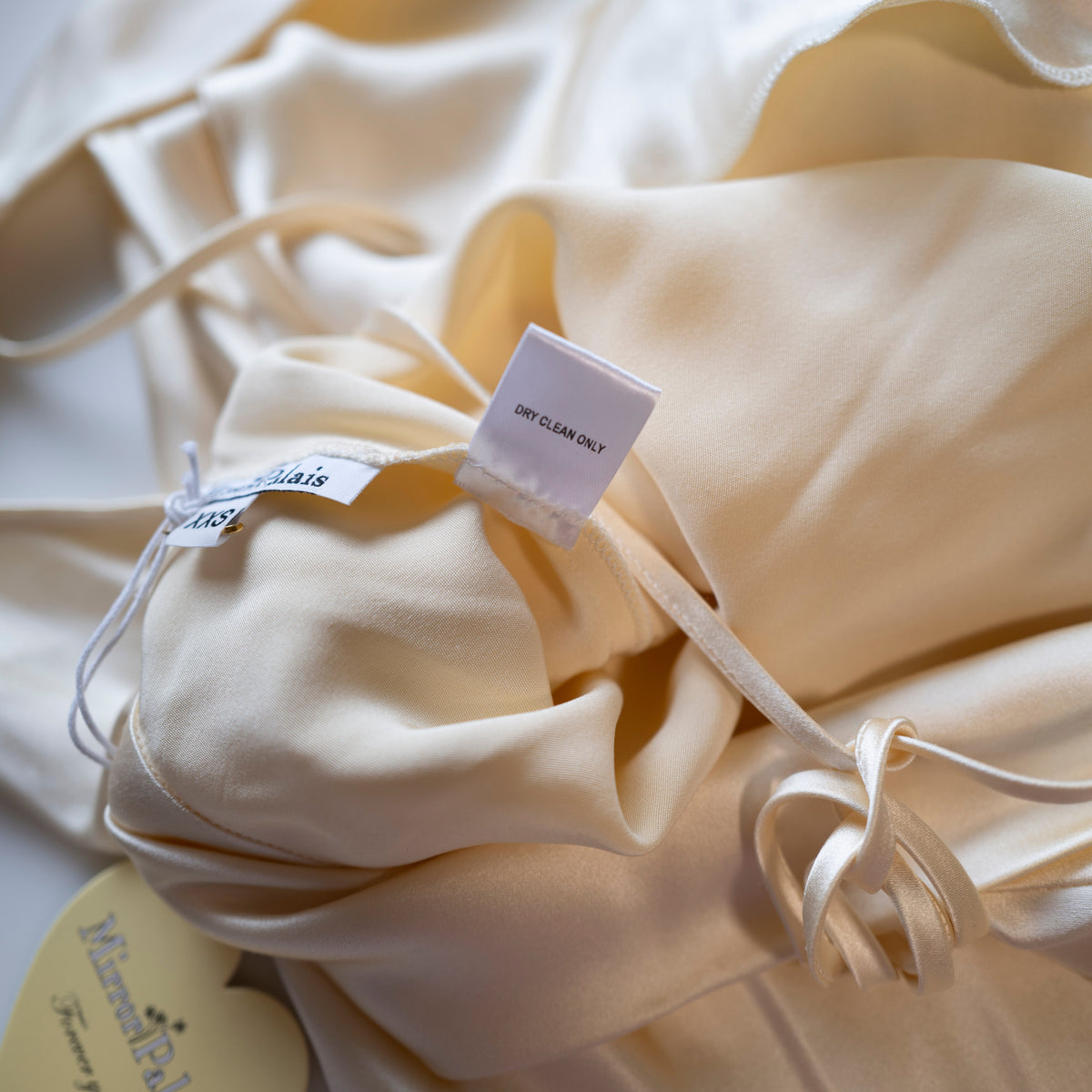 Mirror Palais Plunging Back Cowl Dress in Butter Size XXS