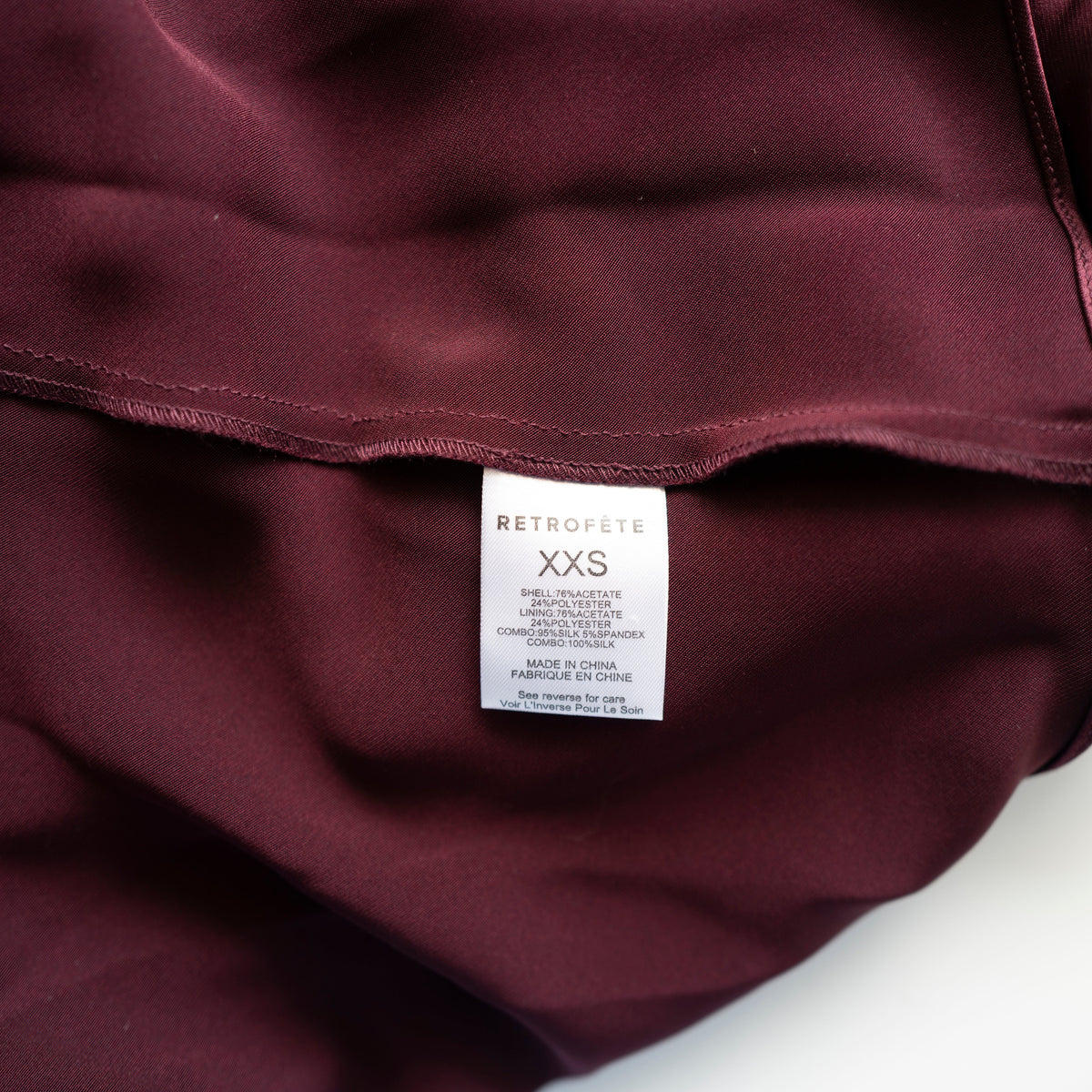 Retrofête Julia Dress in Port Size XXS