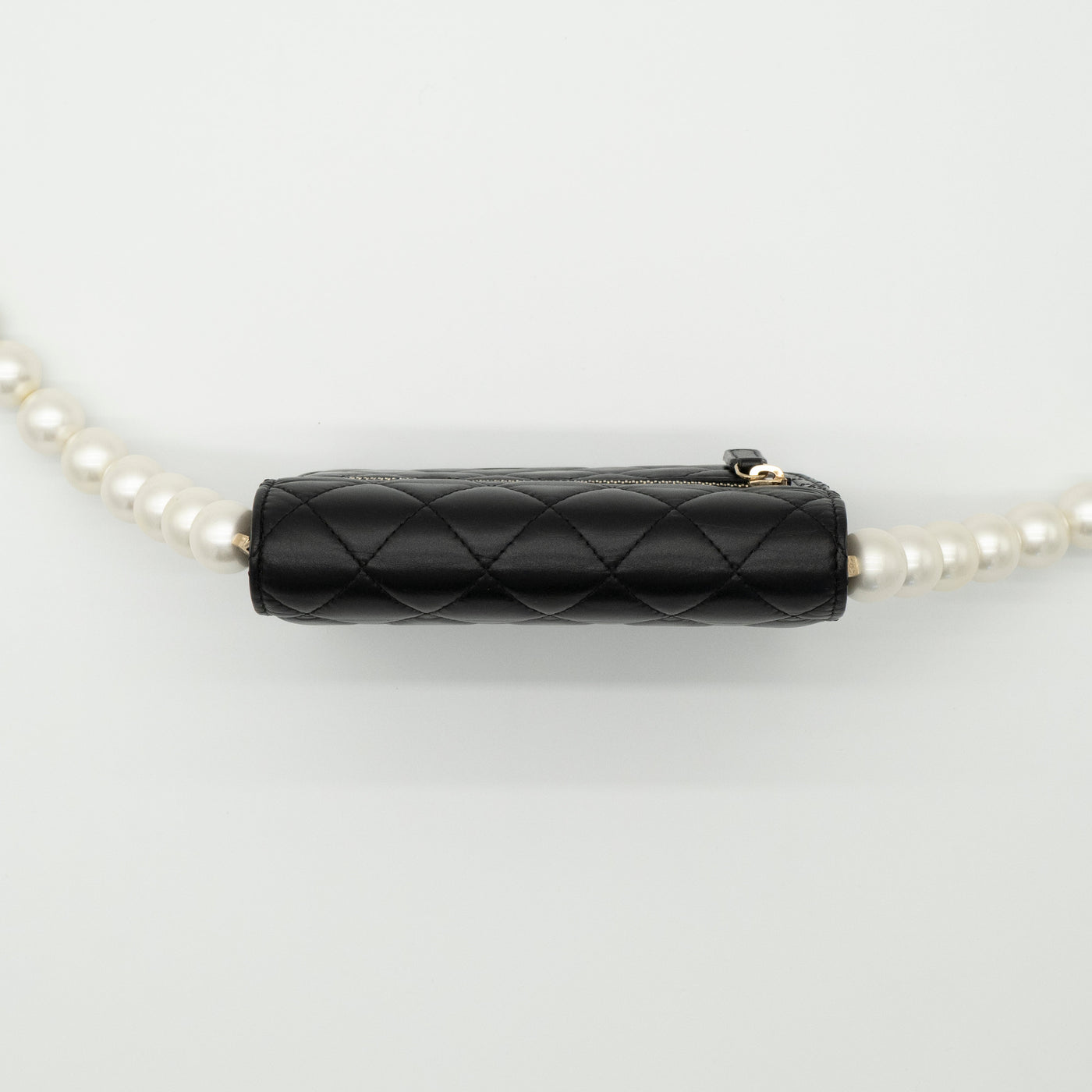 CHANEL Maxi Pearls Clutch with Chain Light Gold Hardware Full Set VIP