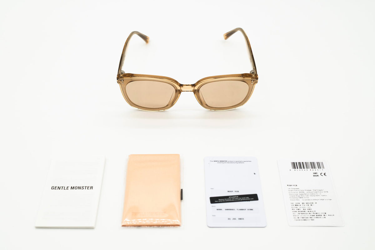 Gentle Monster Rosy YC5 Brown Round Sunglasses Full Set