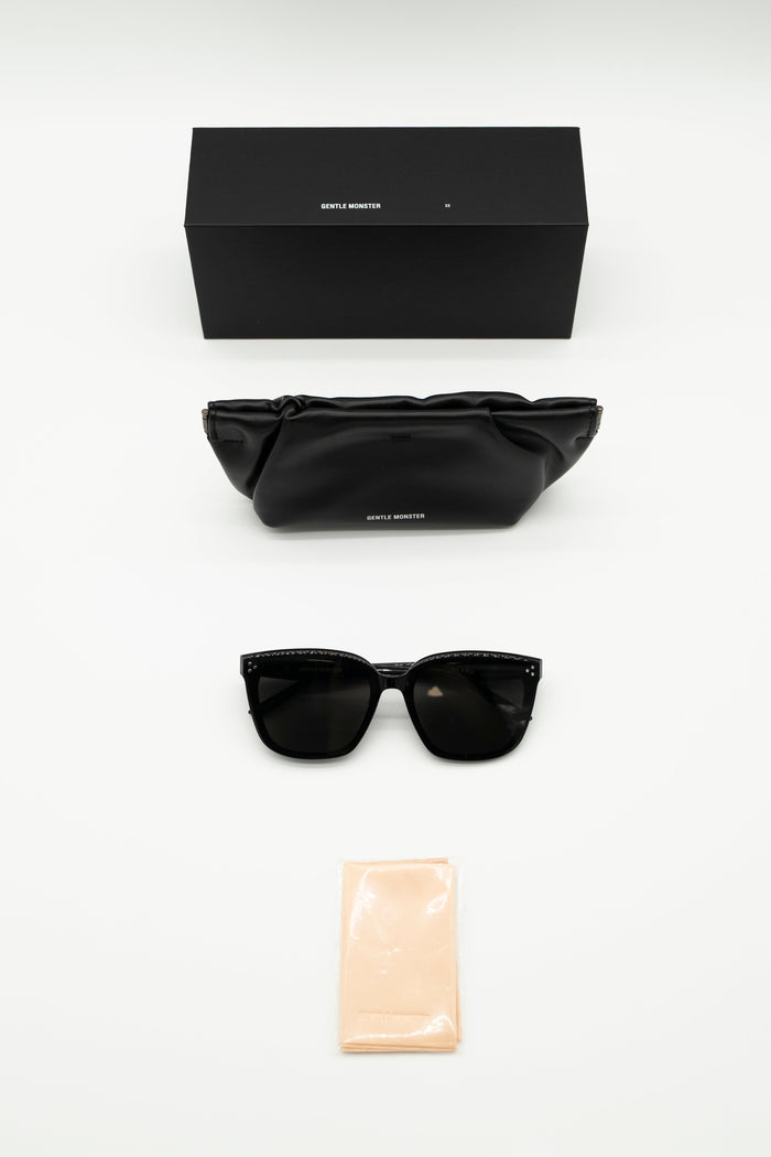 Gentle Monster Dear 01 Black Square Sunglasses