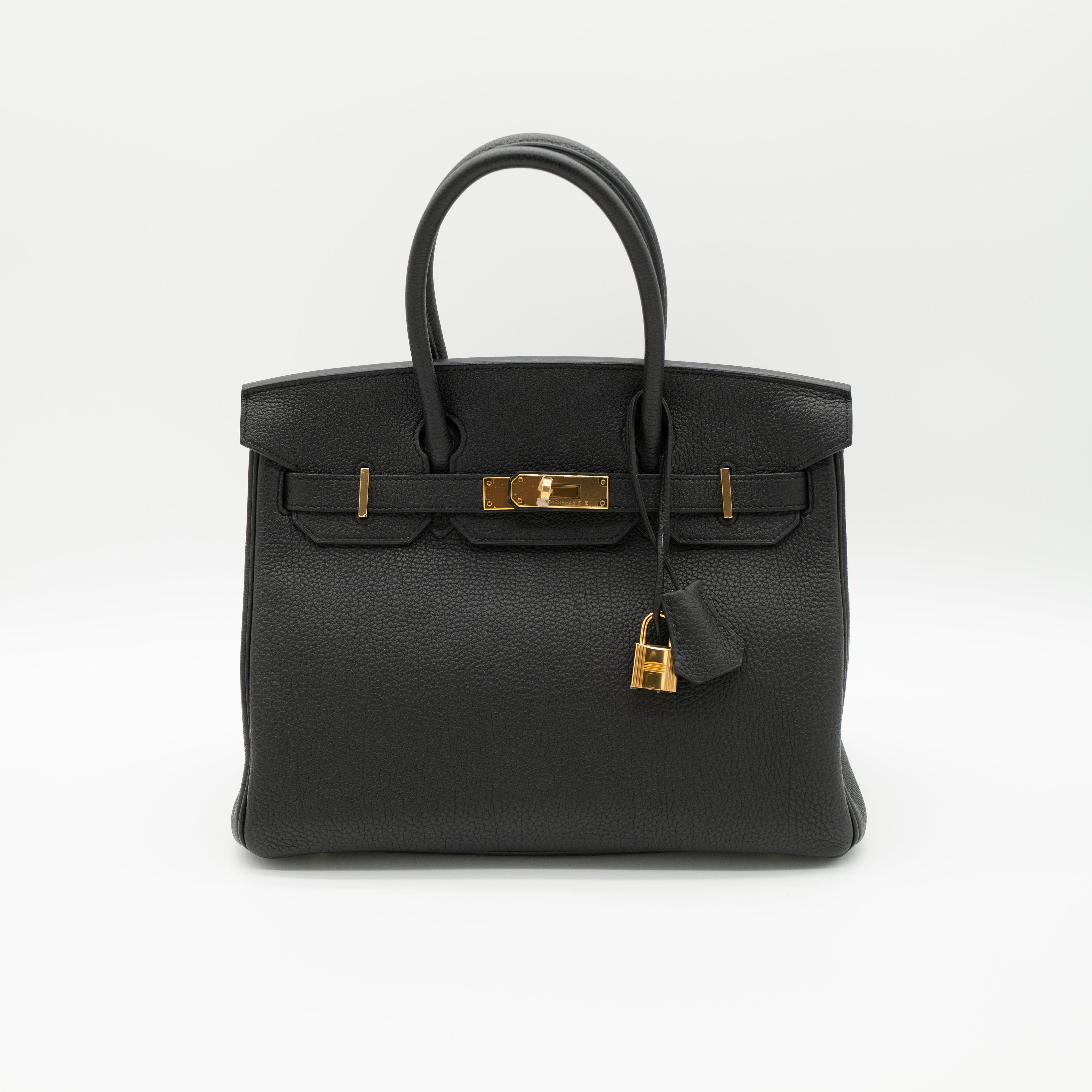 NEW Hermès Birkin 30 Noir Togo Gold Hardware C Stamp