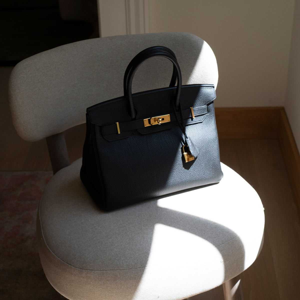 NEW Hermès Birkin 30 Noir Togo Gold Hardware C Stamp