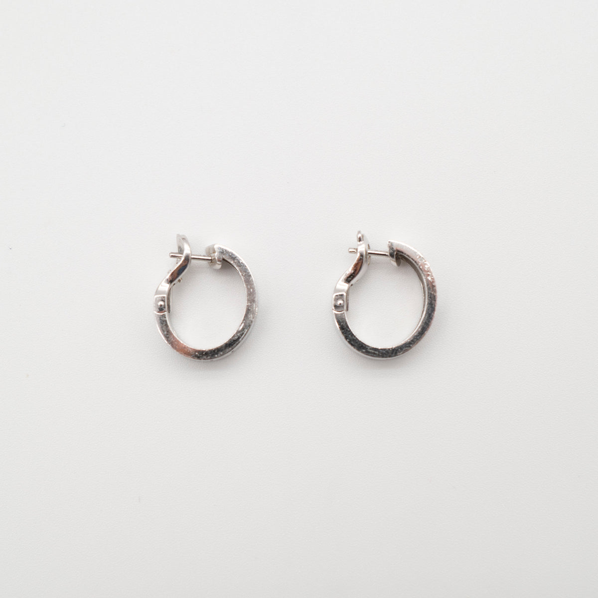 Cartier LOVE Hoop Earrings 2 Diamonds White Gold