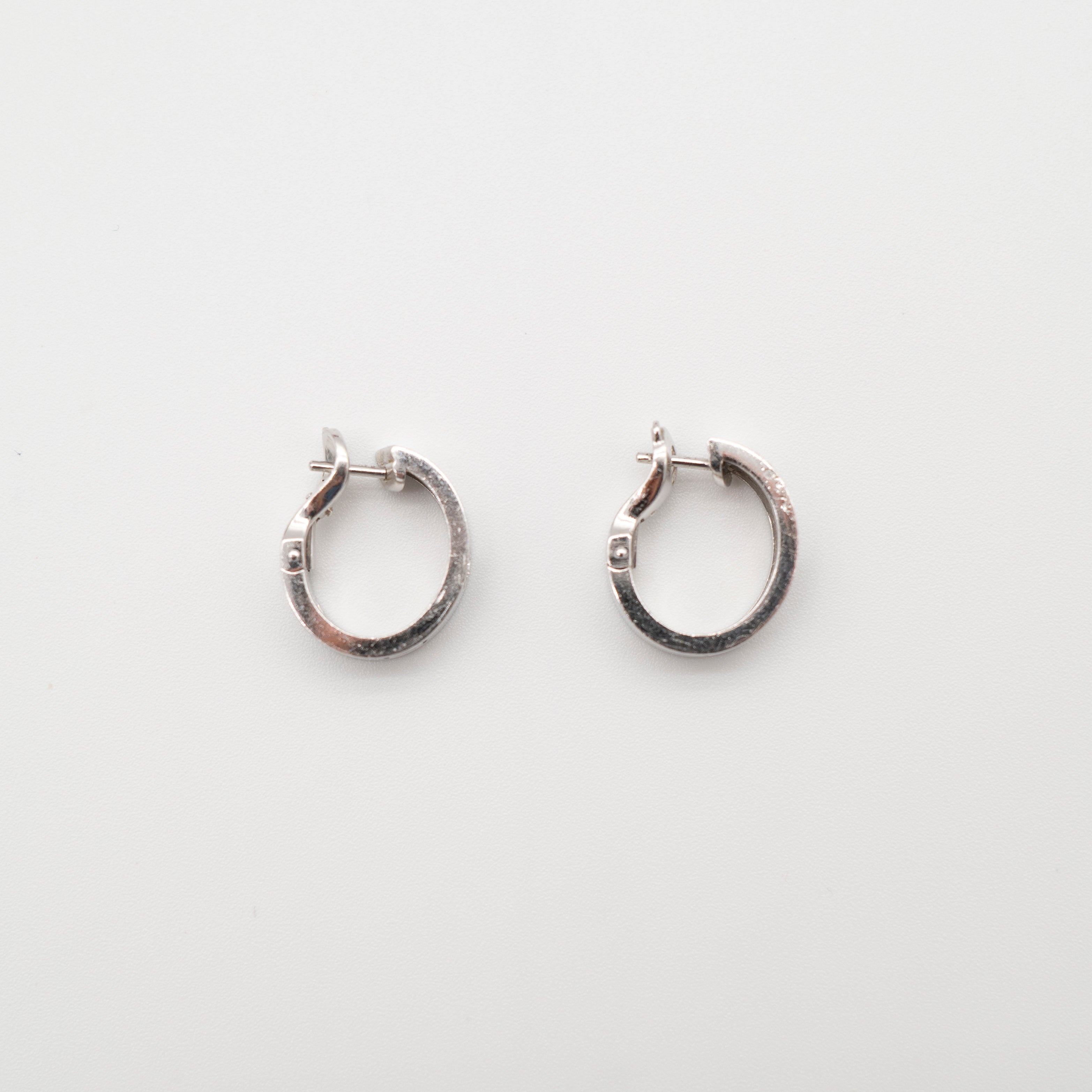 Cartier LOVE Hoop Earrings 2 Diamonds White Gold