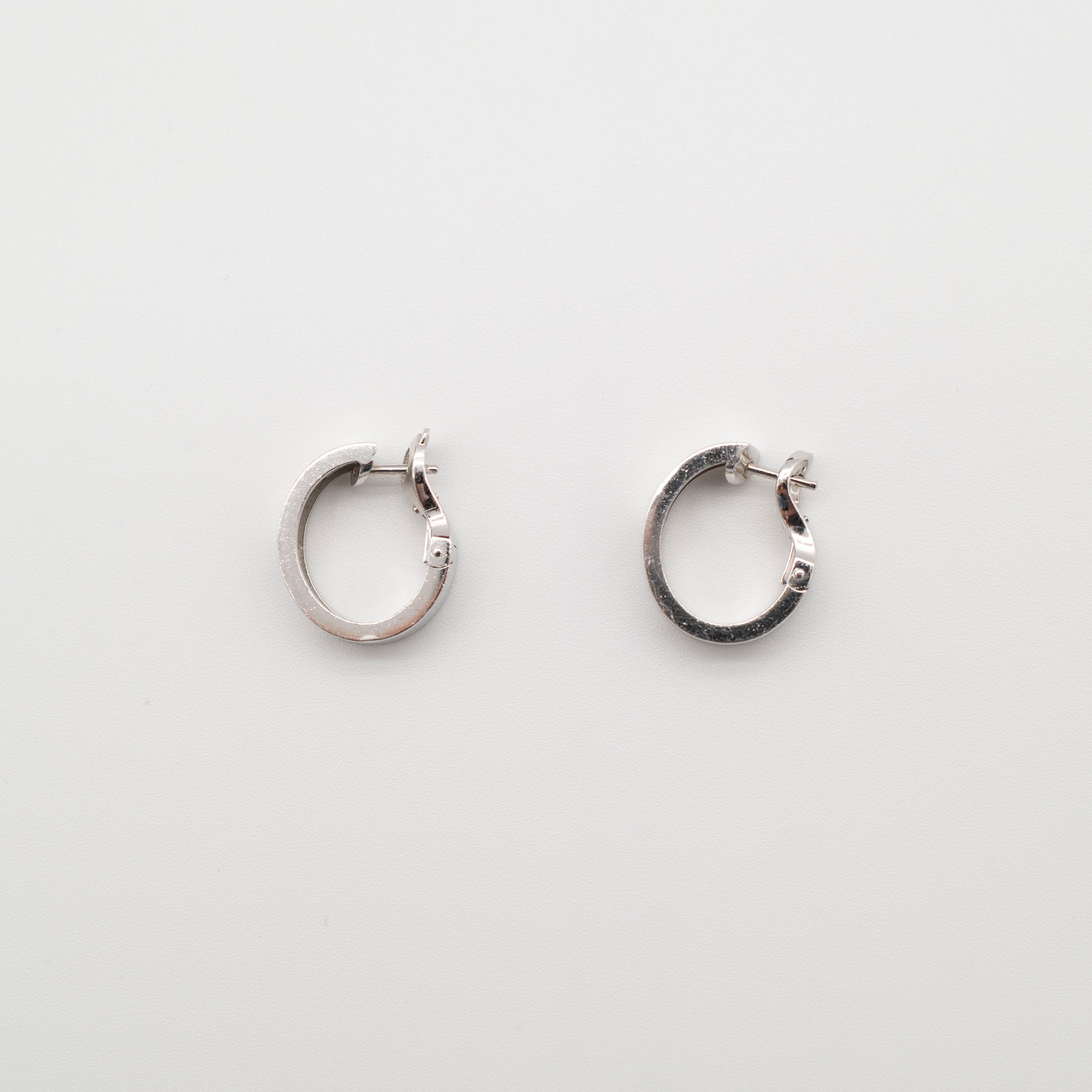 Cartier LOVE Hoop Earrings 2 Diamonds White Gold