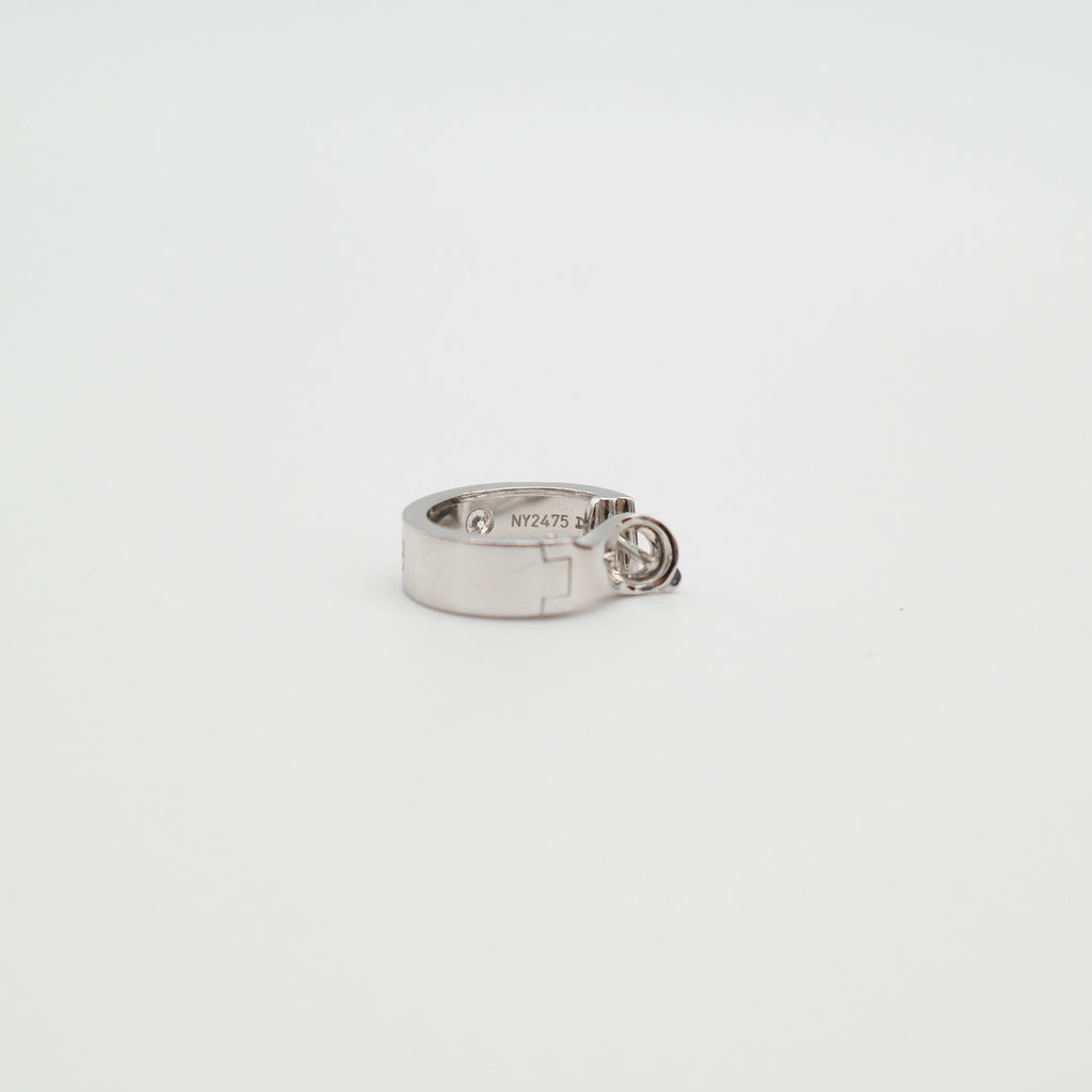 Cartier LOVE Hoop Earrings 2 Diamonds White Gold