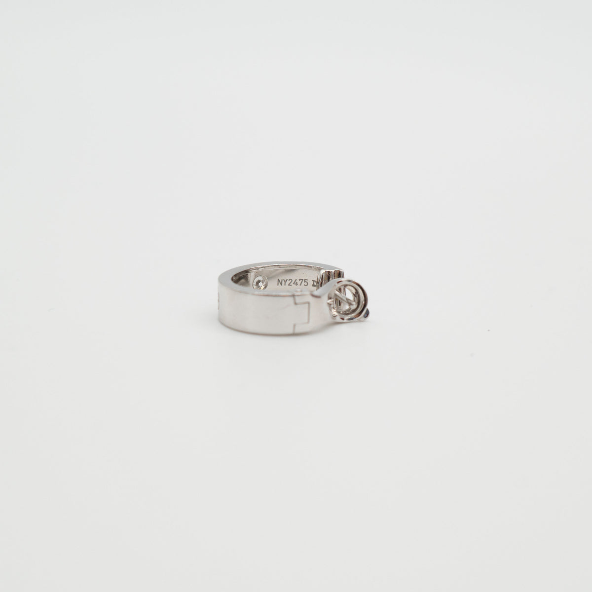 Cartier LOVE Hoop Earrings 2 Diamonds White Gold