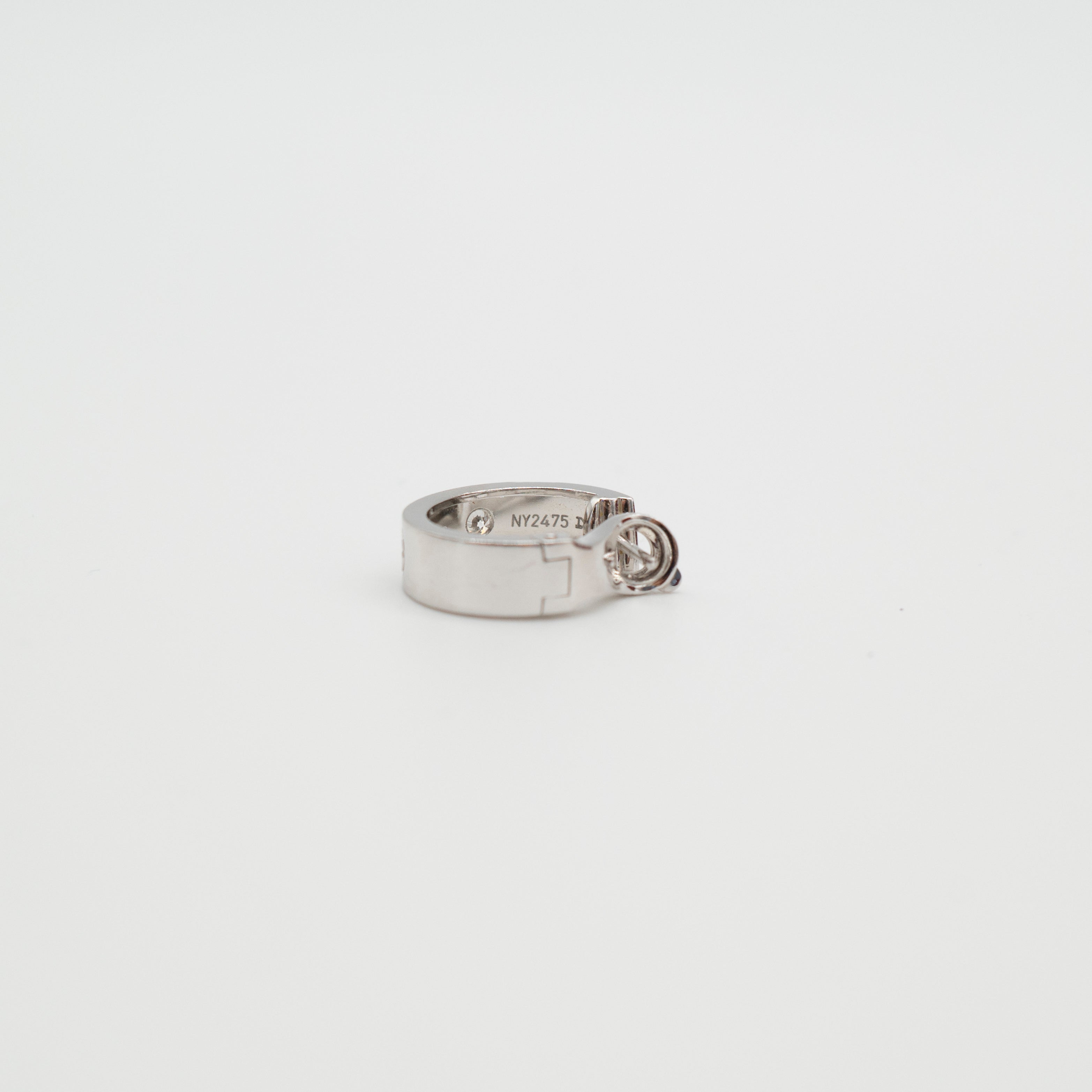 Cartier LOVE Hoop Earrings 2 Diamonds White Gold