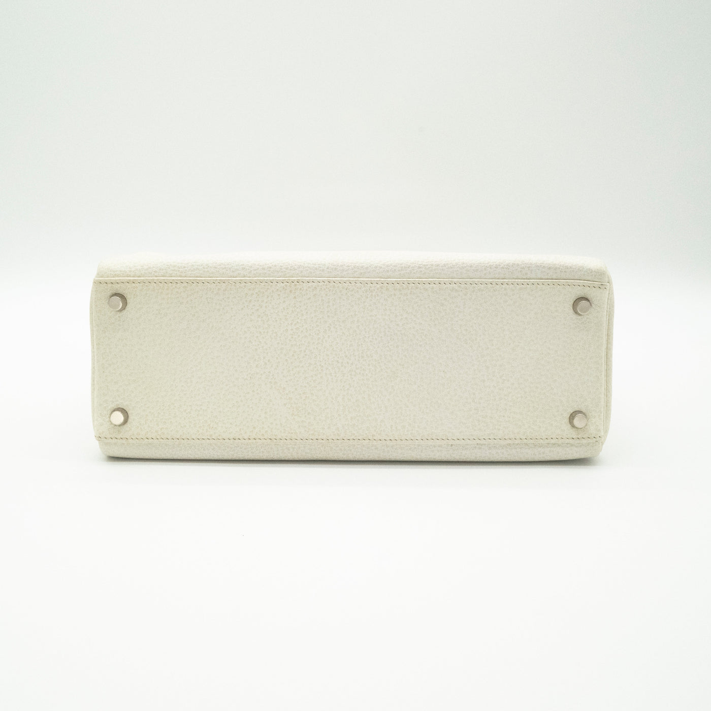 *Rare* Hermès Kelly 32 Retourné Dalmatian White Buffalo Skipper Palladium Hardware 2001 VIP