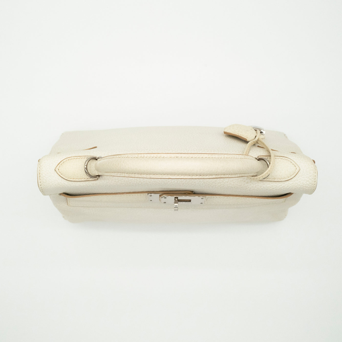 *Rare* Hermès Kelly 32 Retourné Dalmatian White Buffalo Skipper Palladium Hardware 2001 VIP