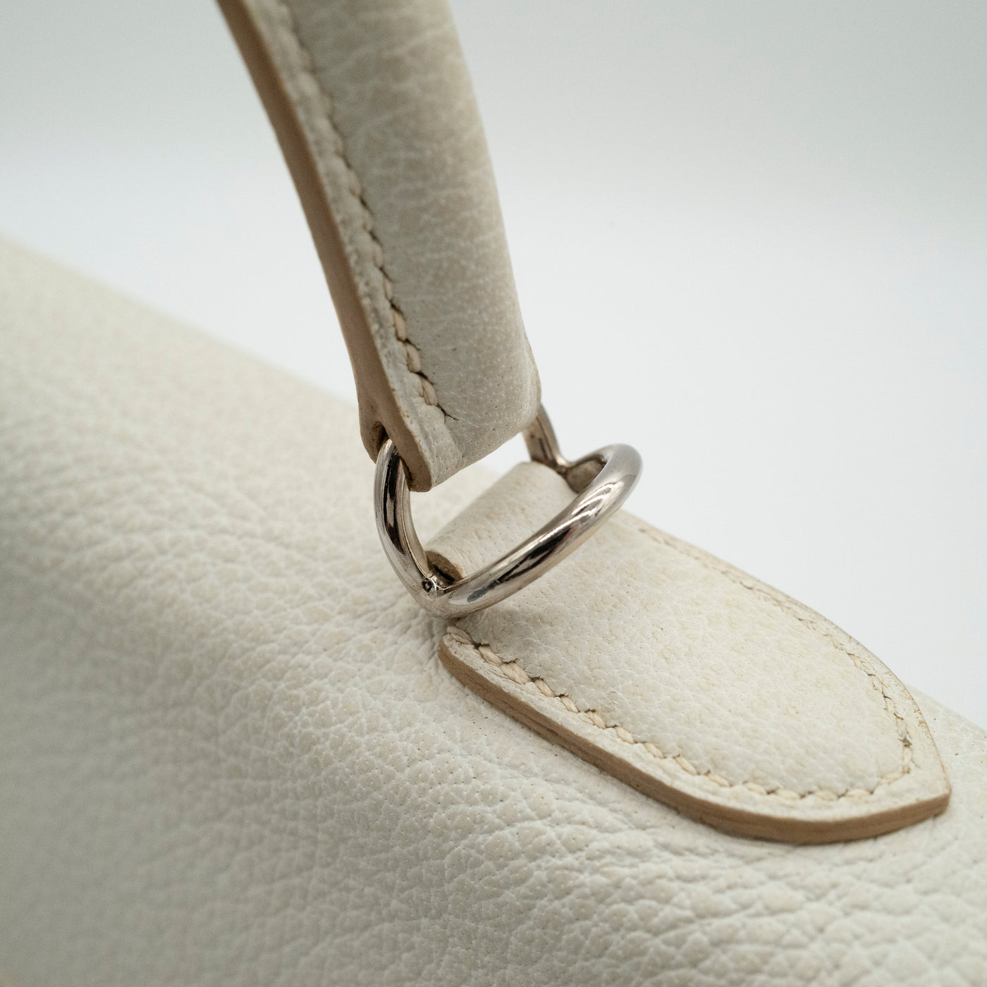 *Rare* Hermès Kelly 32 Retourné Dalmatian White Buffalo Skipper Palladium Hardware 2001 VIP