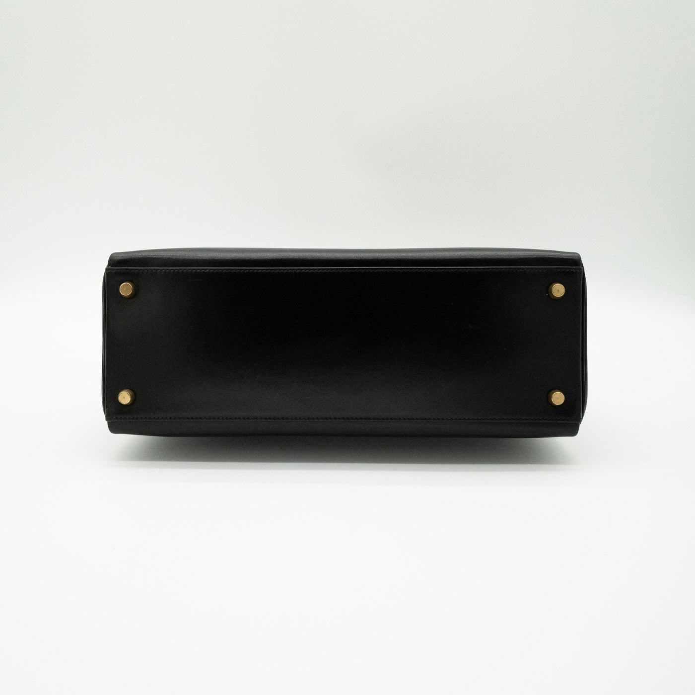 Hermès Vintage Noir Box Calf Kelly 32 Retourné Gold Hardware 1993 VIP