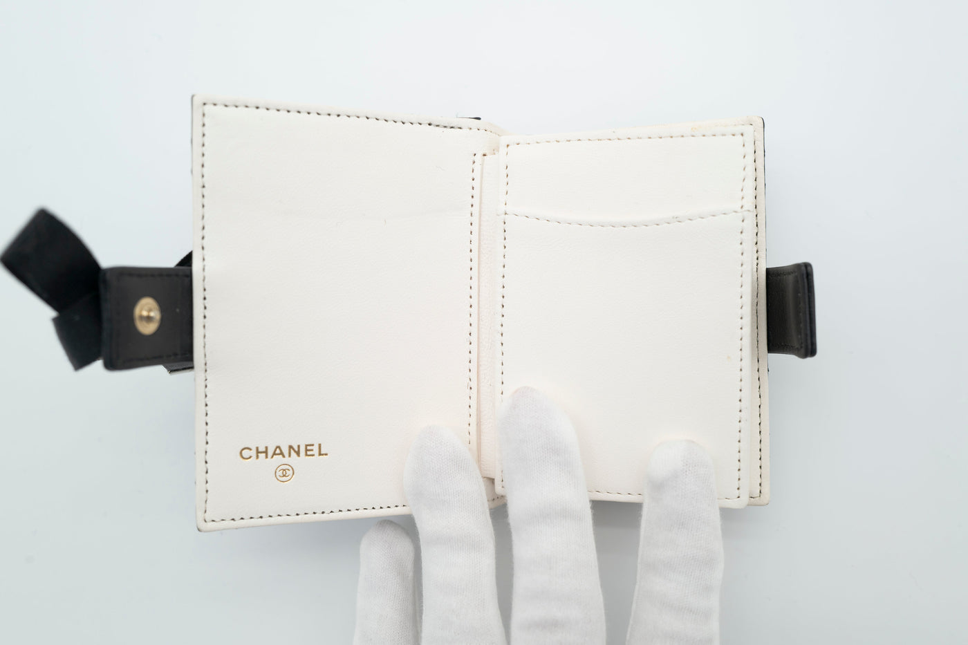 *Rare* CHANEL Limited Edition Dear Diary Mini Book Card Holder Black Lambskin Light Gold Hardware 22B VIP