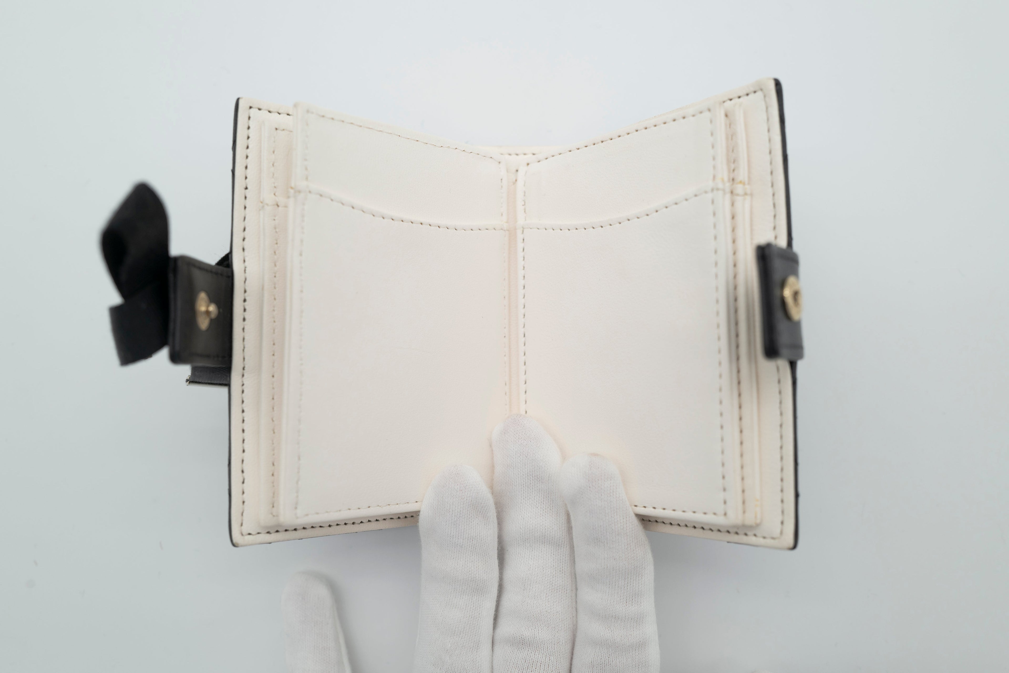 *Rare* CHANEL Limited Edition Dear Diary Mini Book Card Holder Black Lambskin Light Gold Hardware 22B