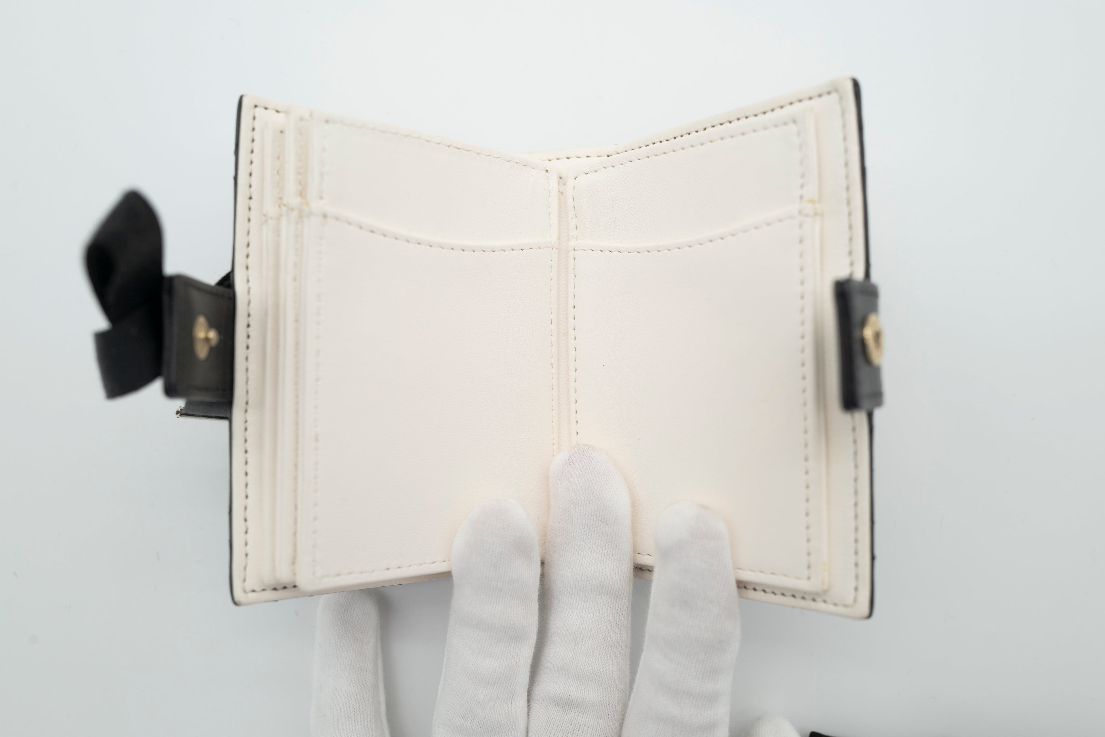 *Rare* CHANEL Limited Edition Dear Diary Mini Book Card Holder Black Lambskin Light Gold Hardware 22B