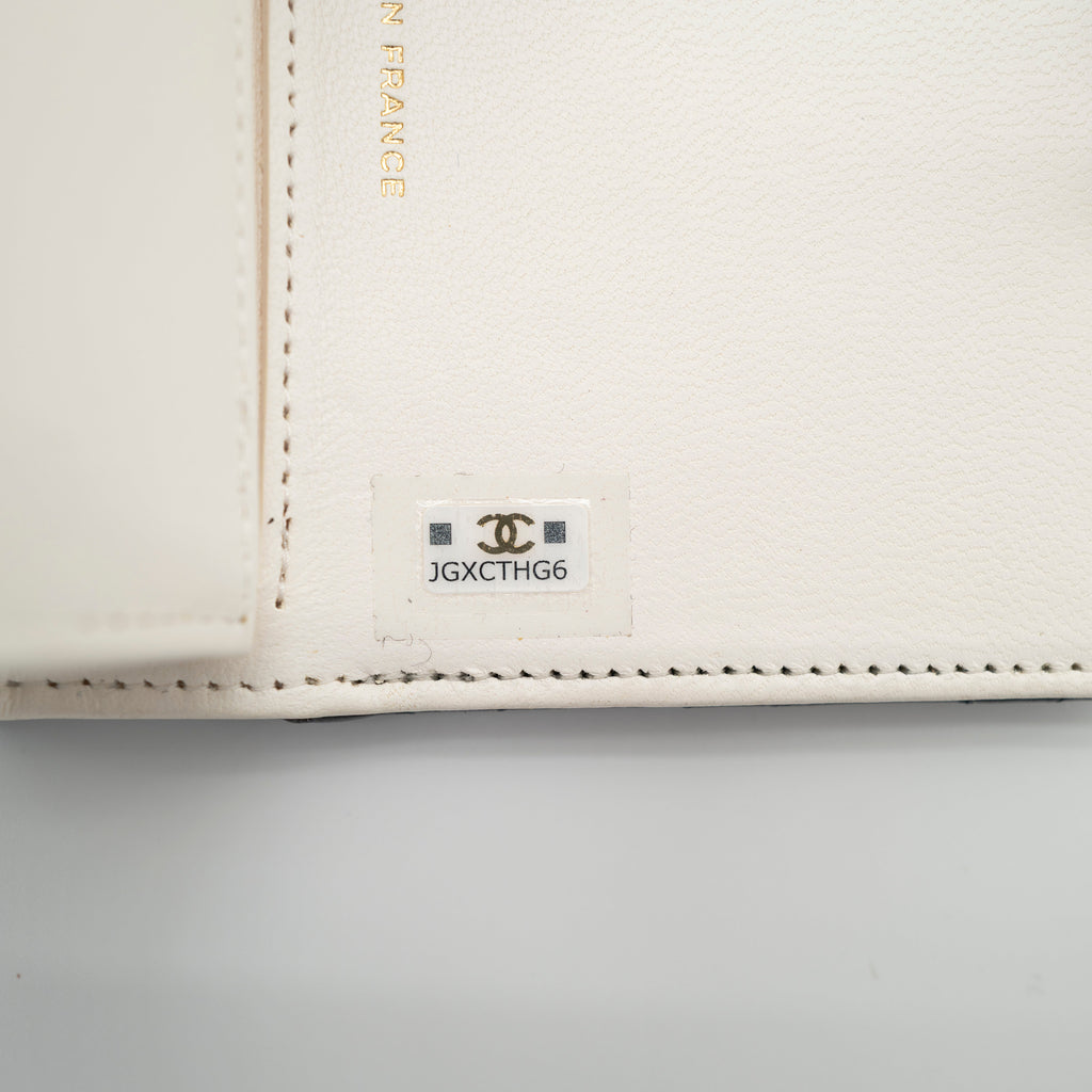 *Rare* CHANEL Limited Edition Dear Diary Mini Book Card Holder Black Lambskin Light Gold Hardware 22B