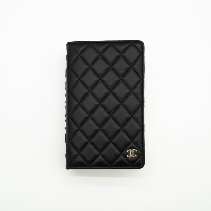 CHANEL Limited Edition Dear Diary Book Wallet on Chain WOC Black Lambskin Light Gold Hardware 22B VIP