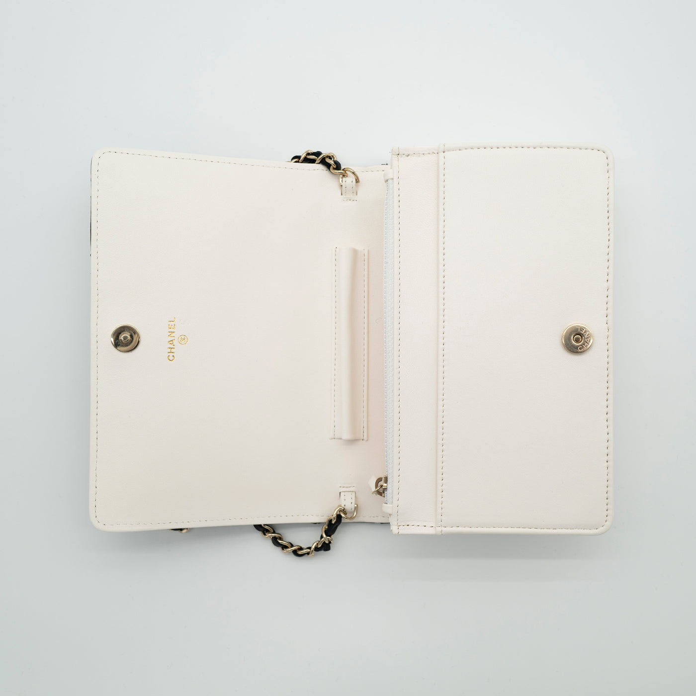 CHANEL Limited Edition Dear Diary Book Wallet on Chain WOC Black Lambskin Light Gold Hardware 22B VIP
