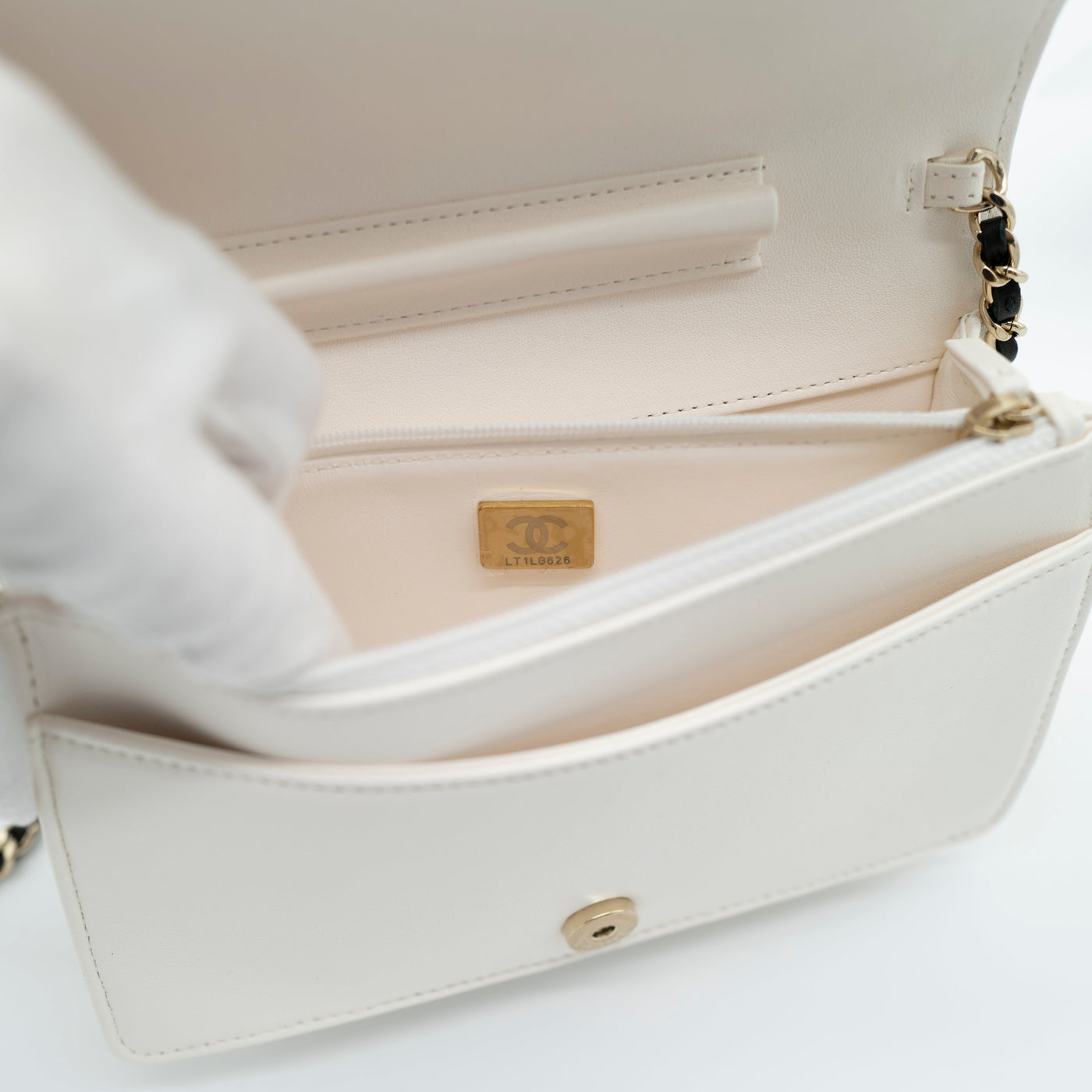 CHANEL Limited Edition Dear Diary Book Wallet on Chain WOC Black Lambskin Light Gold Hardware 22B VIP